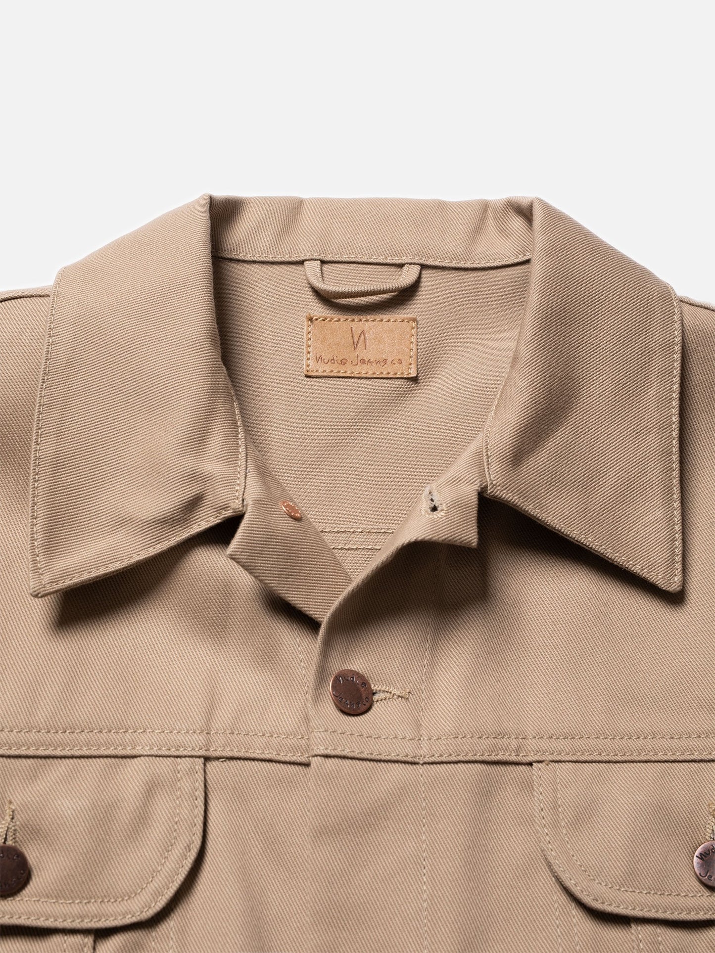 Veste canva beige en coton bio et matière recyclée - robby 70s sand - beige