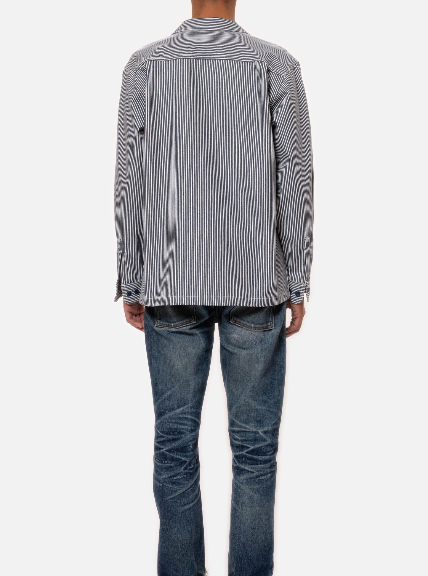 Chemise rayée en coton bio - vincent hickory stripe denim