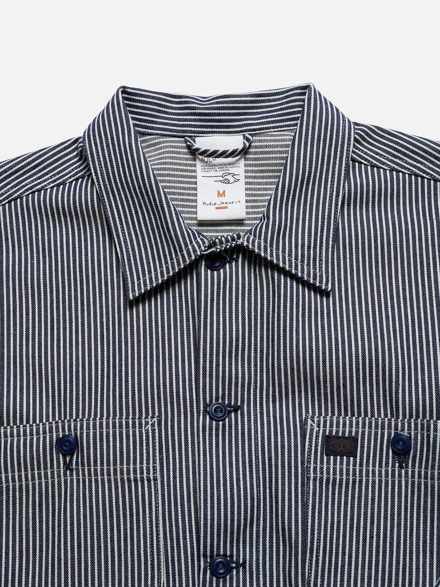 Chemise rayée en coton bio - vincent hickory stripe denim