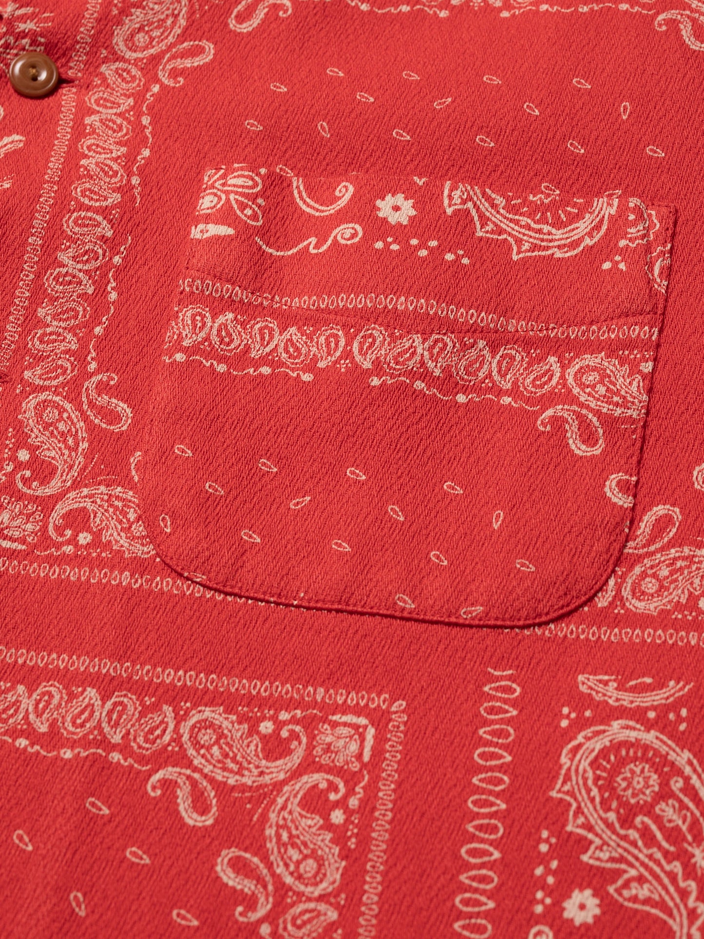 Chemisette rouge à motifs en coton bio - aron bandana red