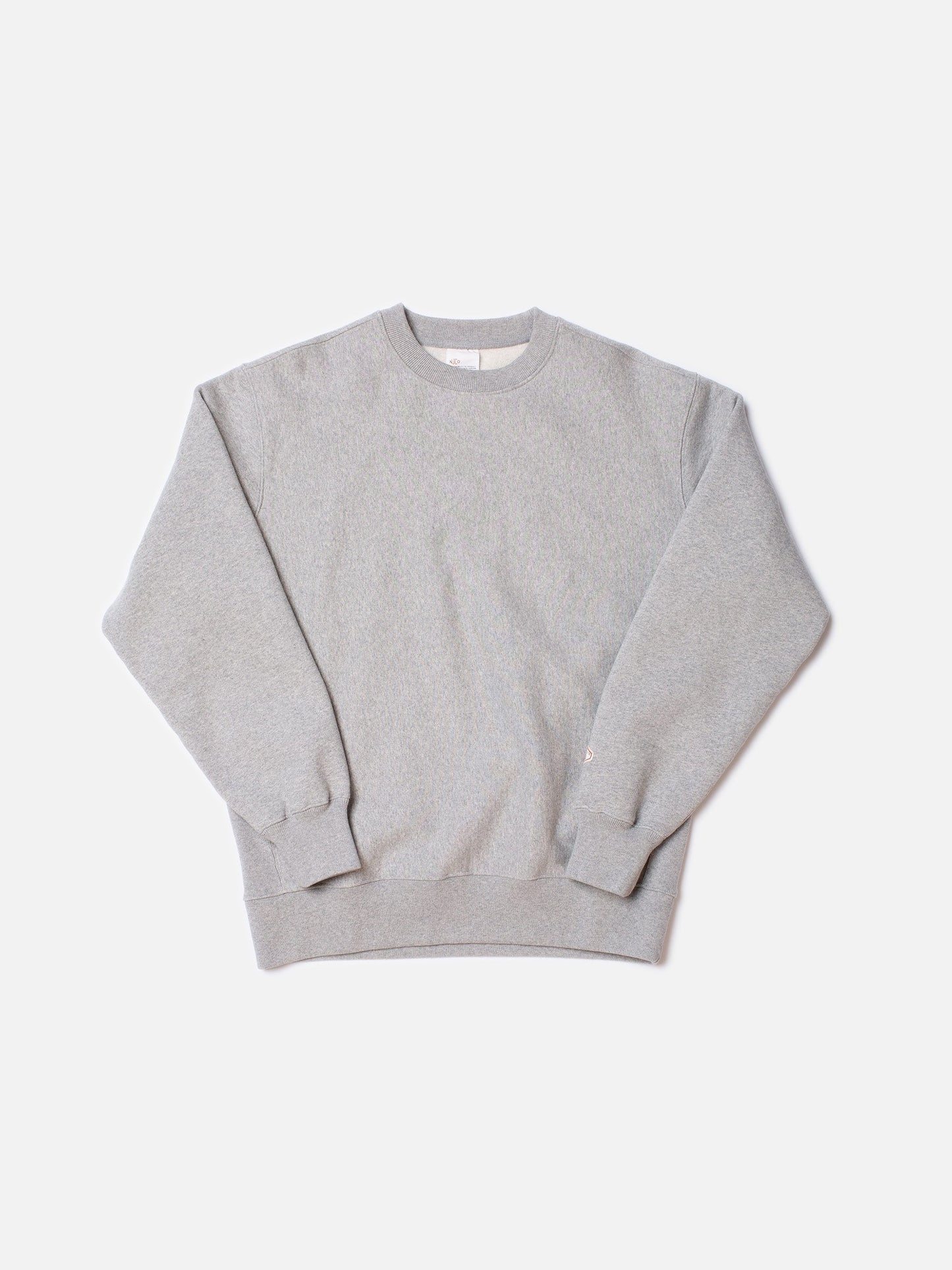 Sweat en coton bio et matière recyclée | gris "hasse crew neck greymelange"