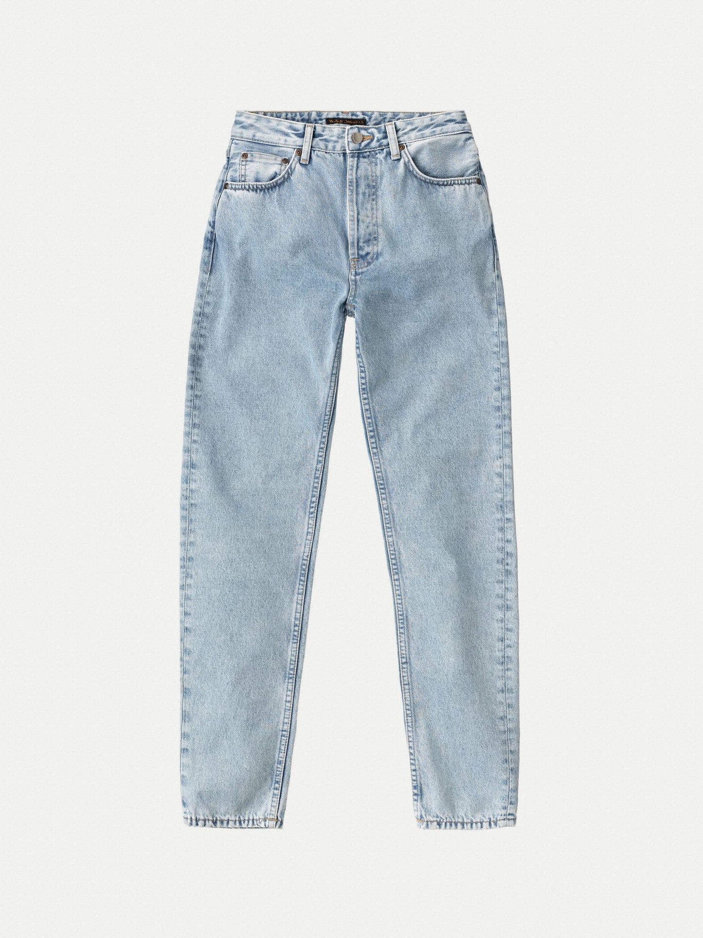Jean mom bleu clair en coton bio et recyclé - breezy britt sunny blue