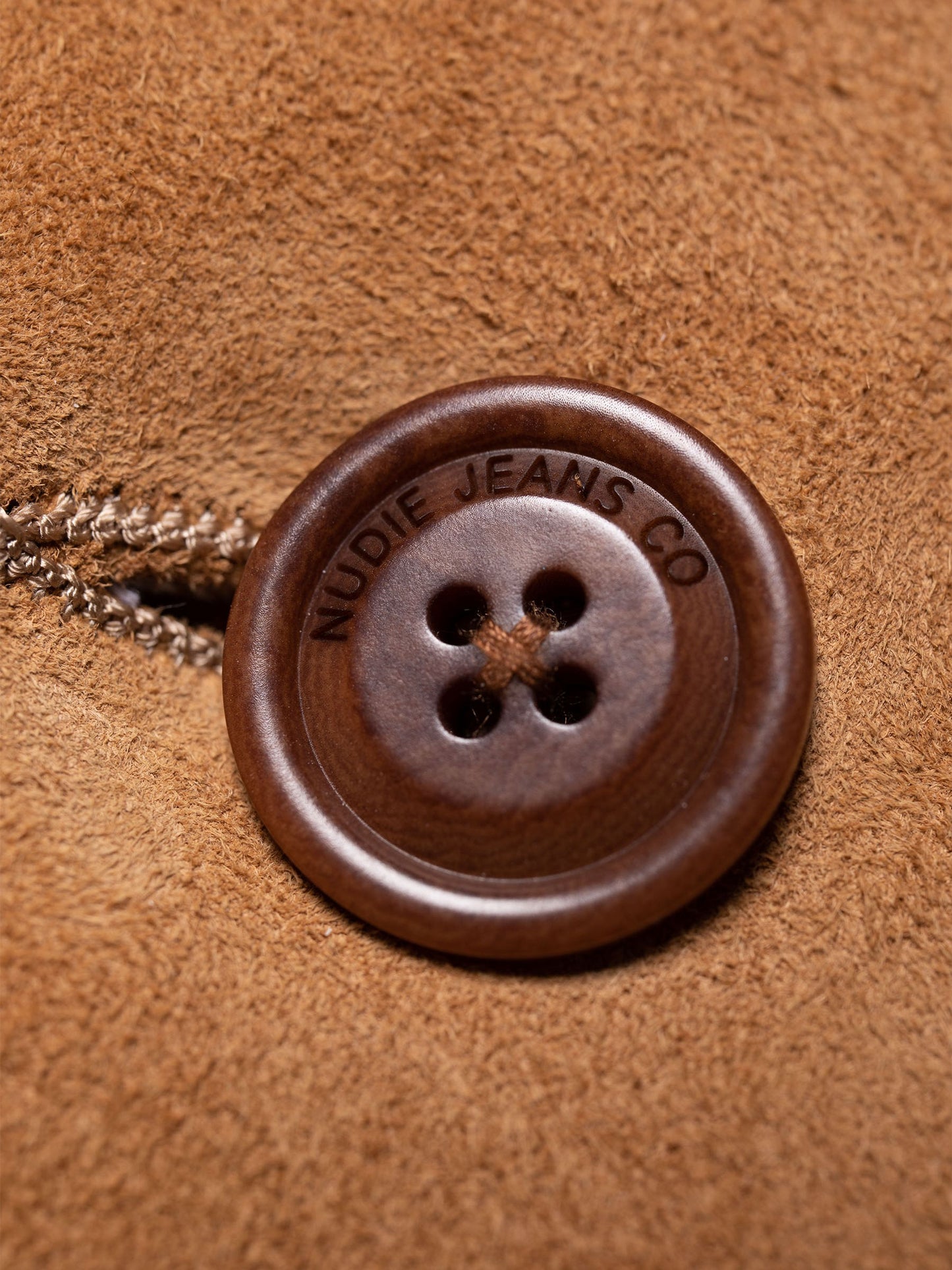 Trench en cuir tannage végétal | camel "ilse suede coat tobacco"