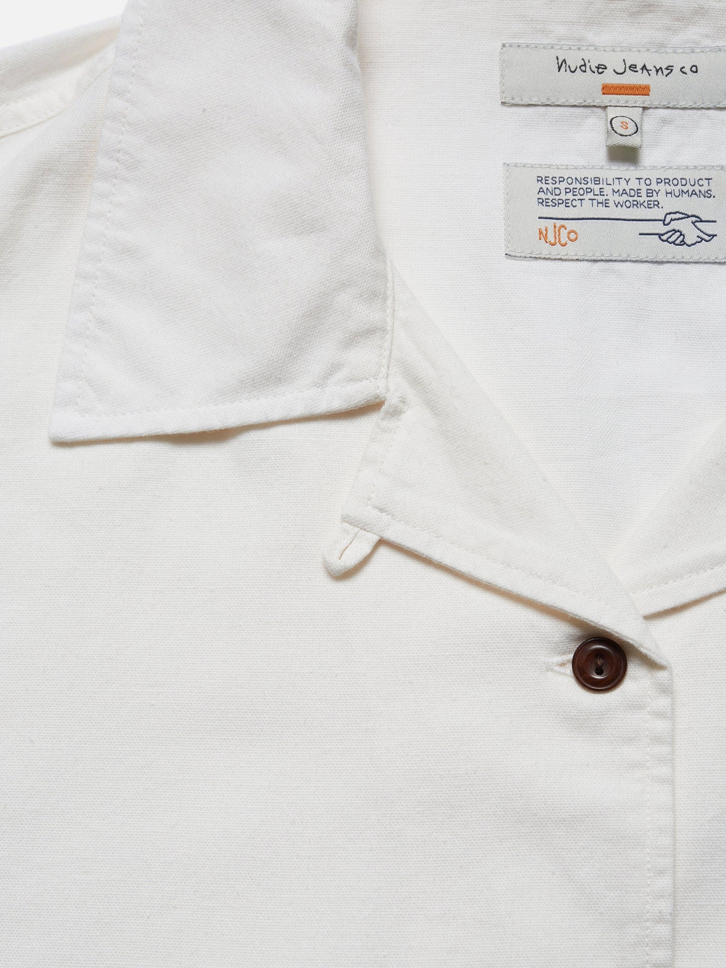 Chemisier manches courtes en coton bio | Blanc brodé "moa floral egg white"