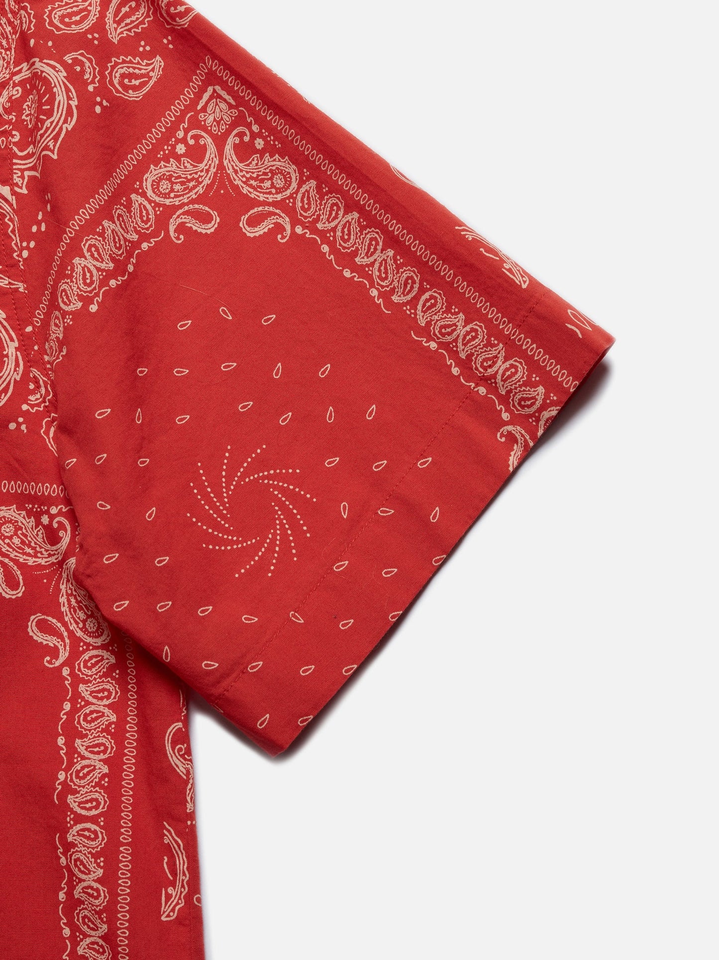 Chemiser manches courtes en coton bio | Rouge à motifs "moa bandana red"