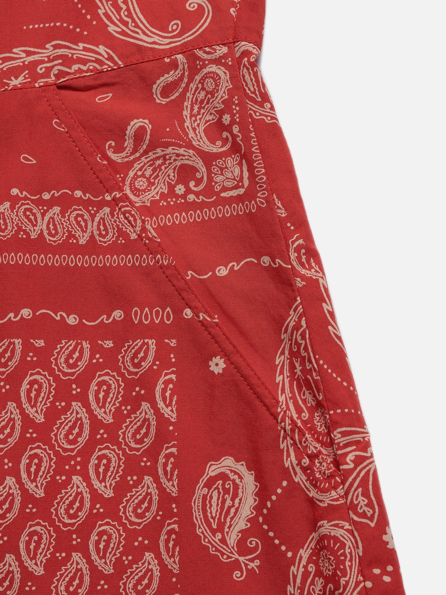 Robe chemise rouge à motifs en coton bio - ronja bandana red