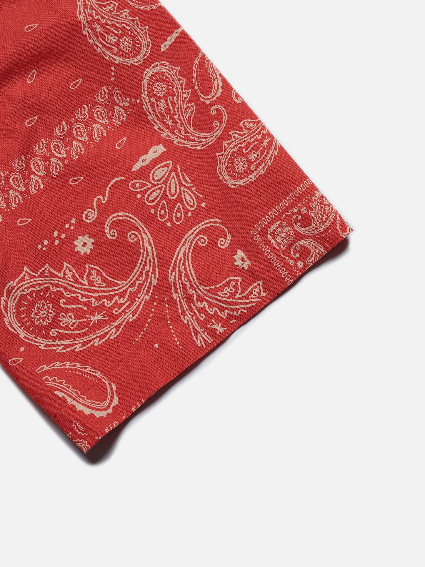 Robe chemise rouge à motifs en coton bio - ronja bandana red