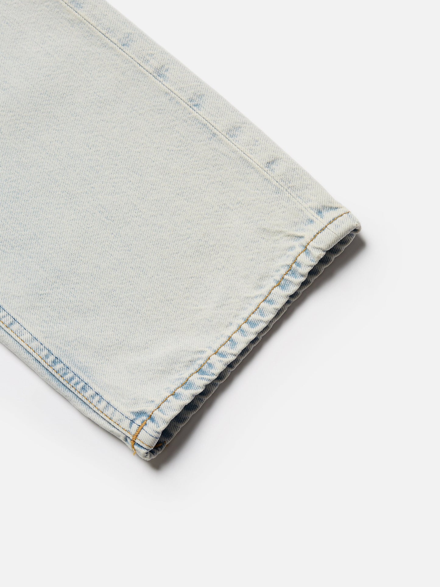 Jean droit bleu délavé en coton bio - rad rufus pale blue