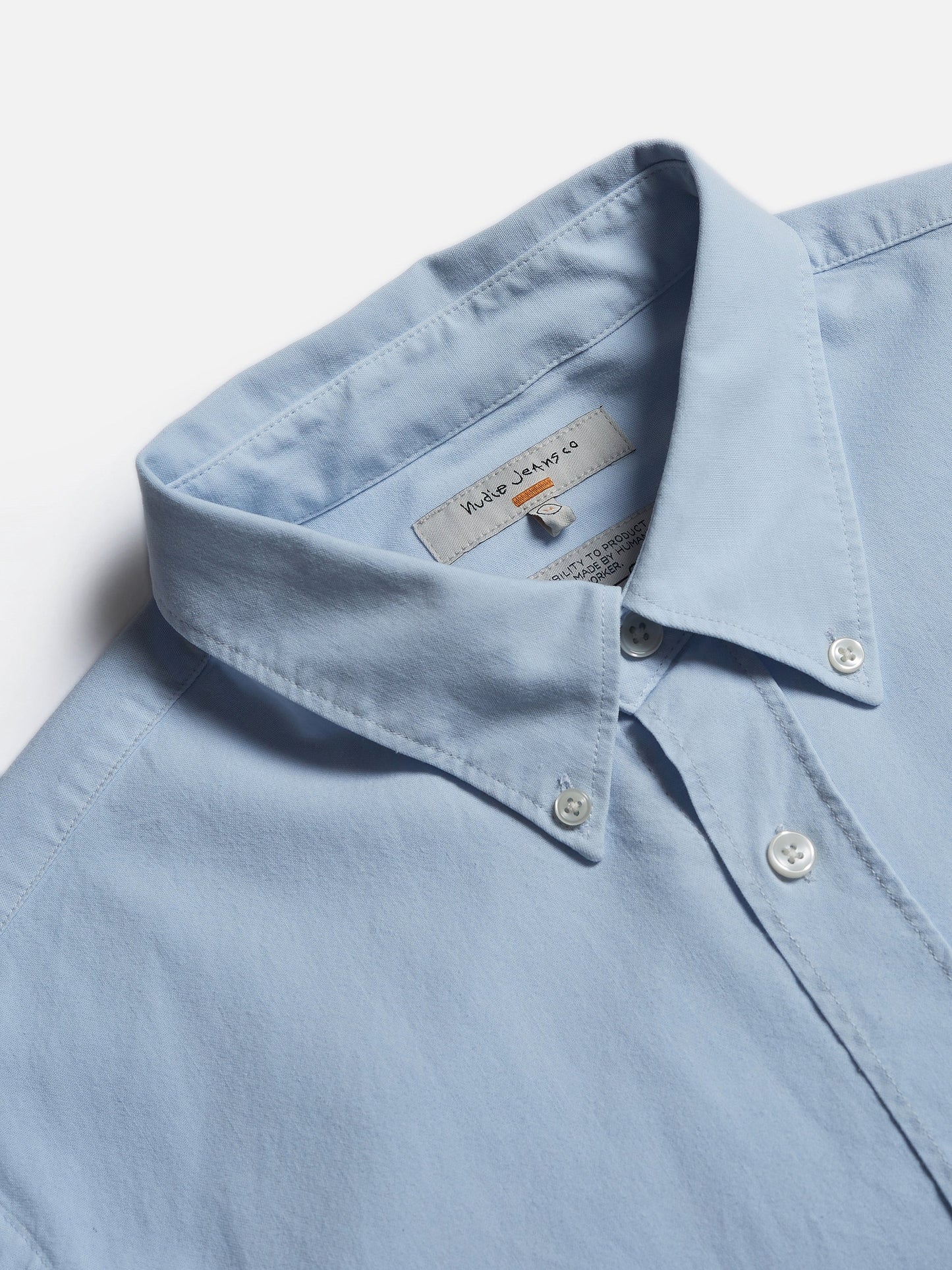 Chemise oxford bleu ciel en coton bio - john summer bd light blue
