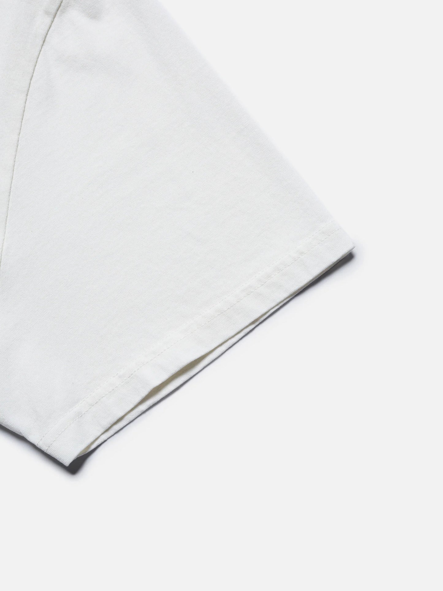 T-shirt blanc imprimé en coton bio - roy pause and play chalk white