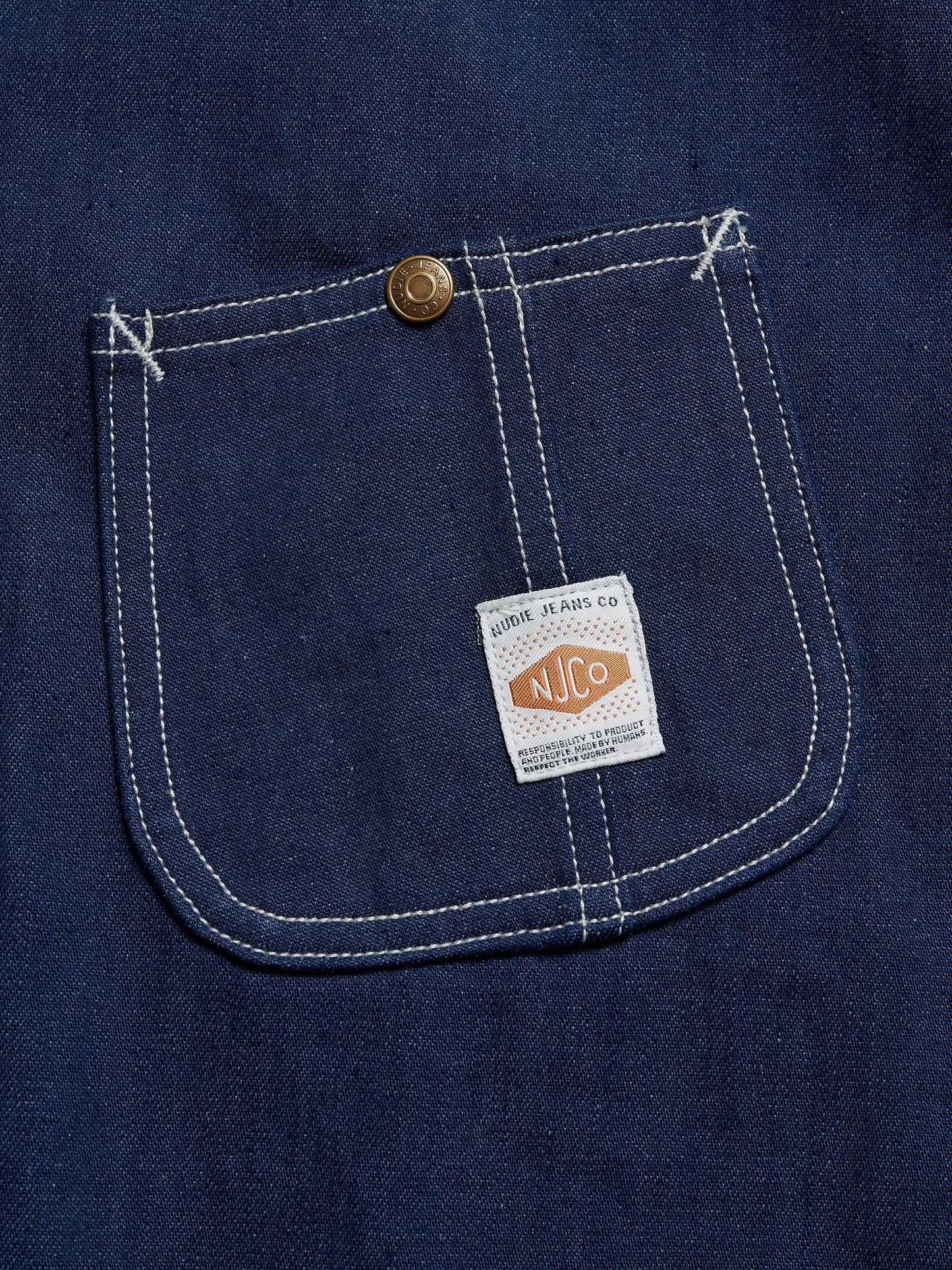 Veste en jean en coton bio et recyclé - howie chore jacket ud denim