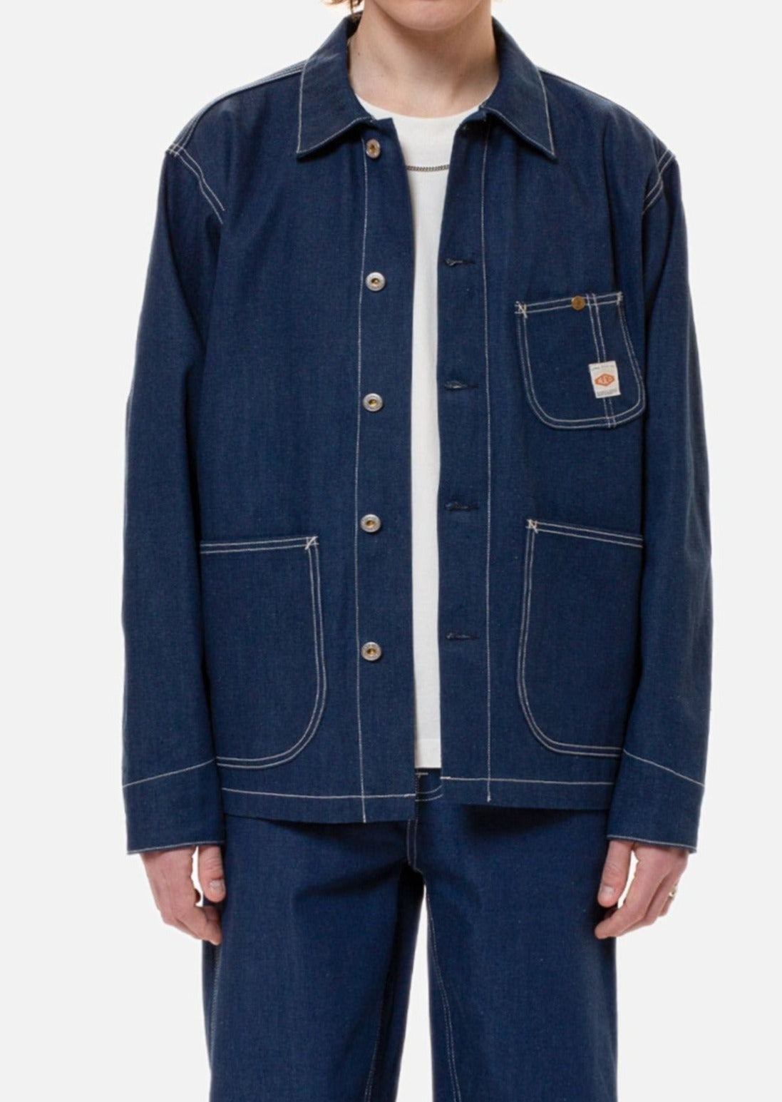 Veste en jean en coton bio et recyclé - howie chore jacket ud denim