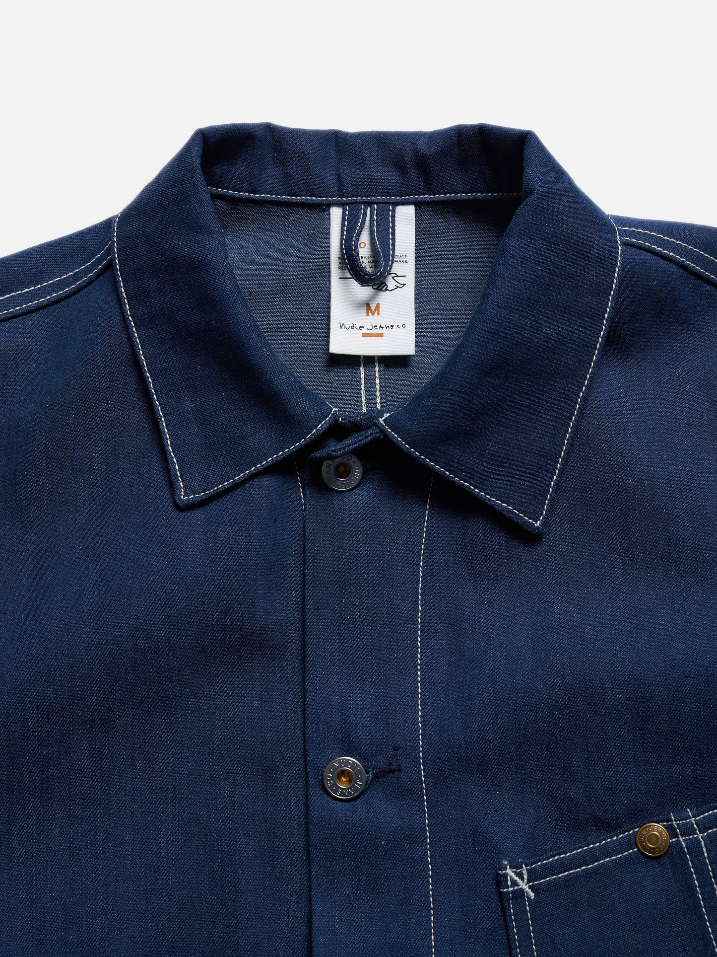 Veste en jean en coton bio et recyclé - howie chore jacket ud denim