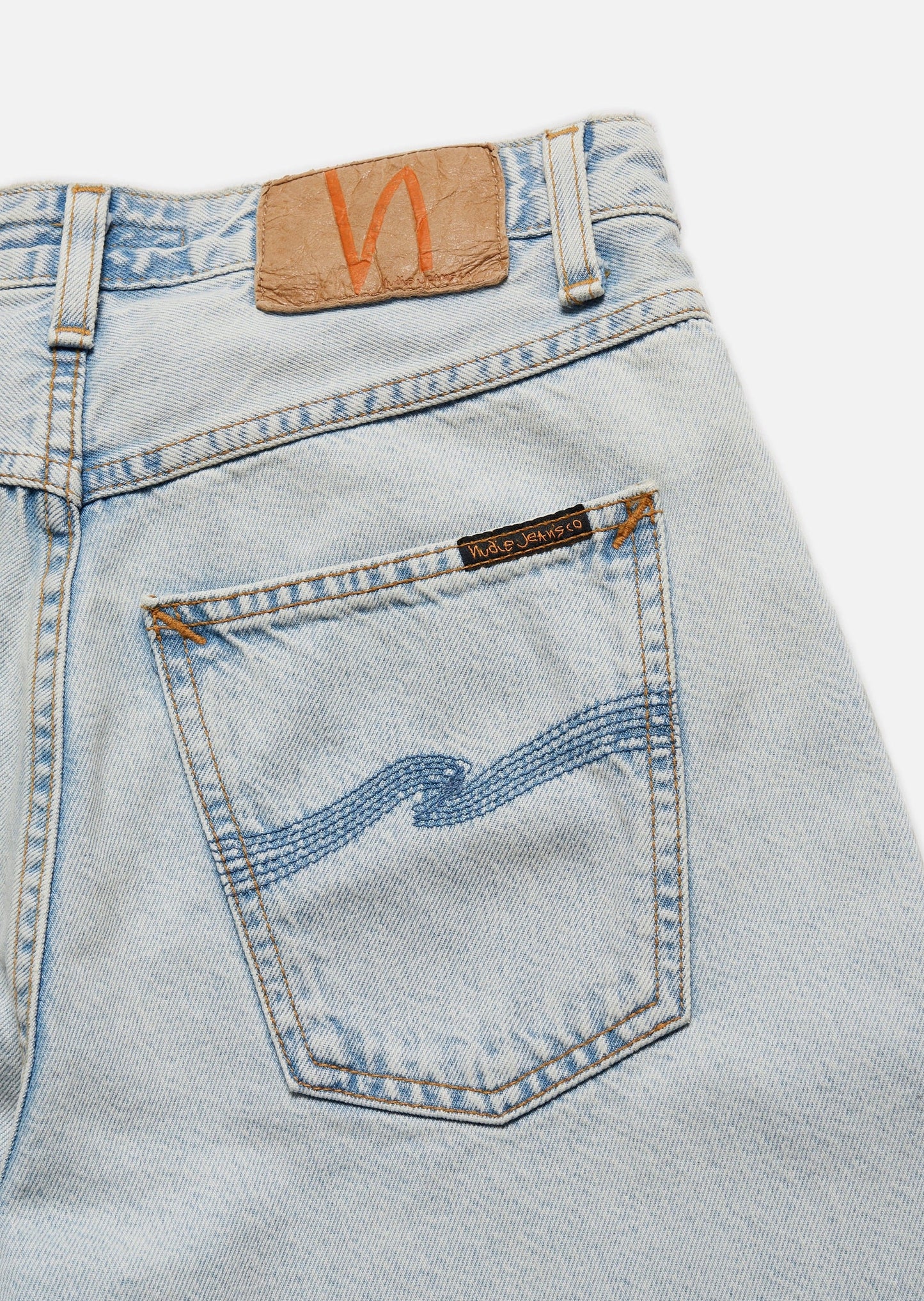 Jean mom bleu délavé en coton bio - breezy britt touch of blue