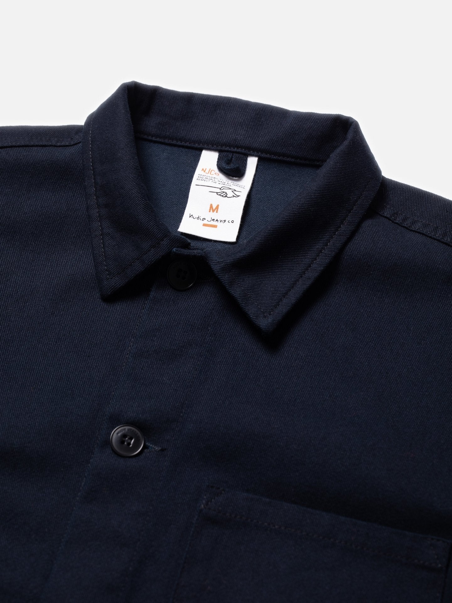 Veste canva marine en coton bio - buddy classic chore jacket - navy