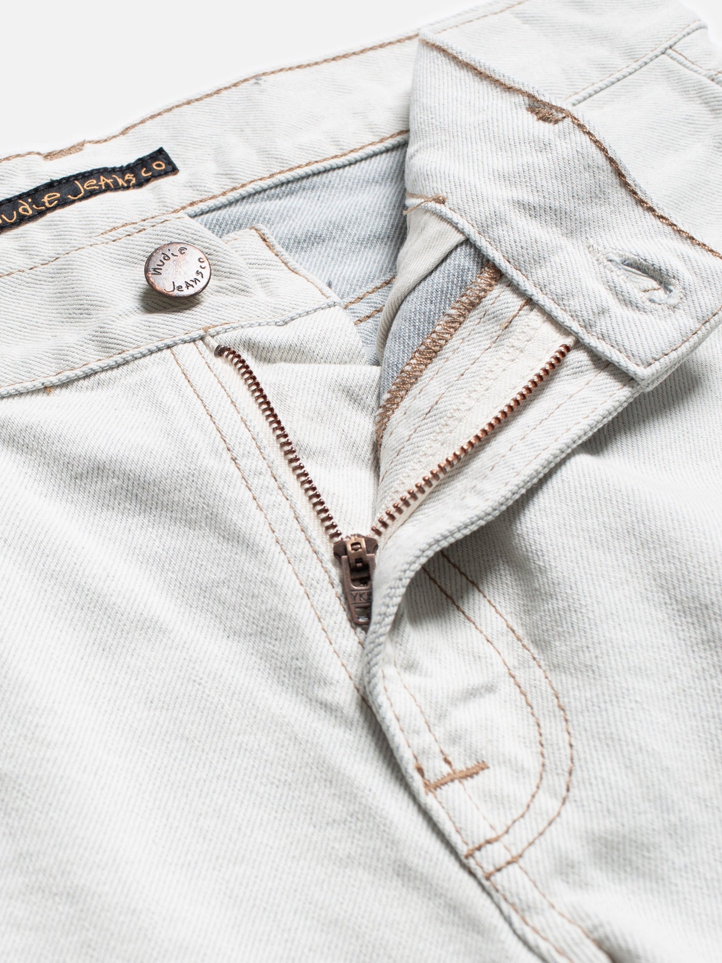 Jean droit blanc en coton recyclé - gritty jackson clay white