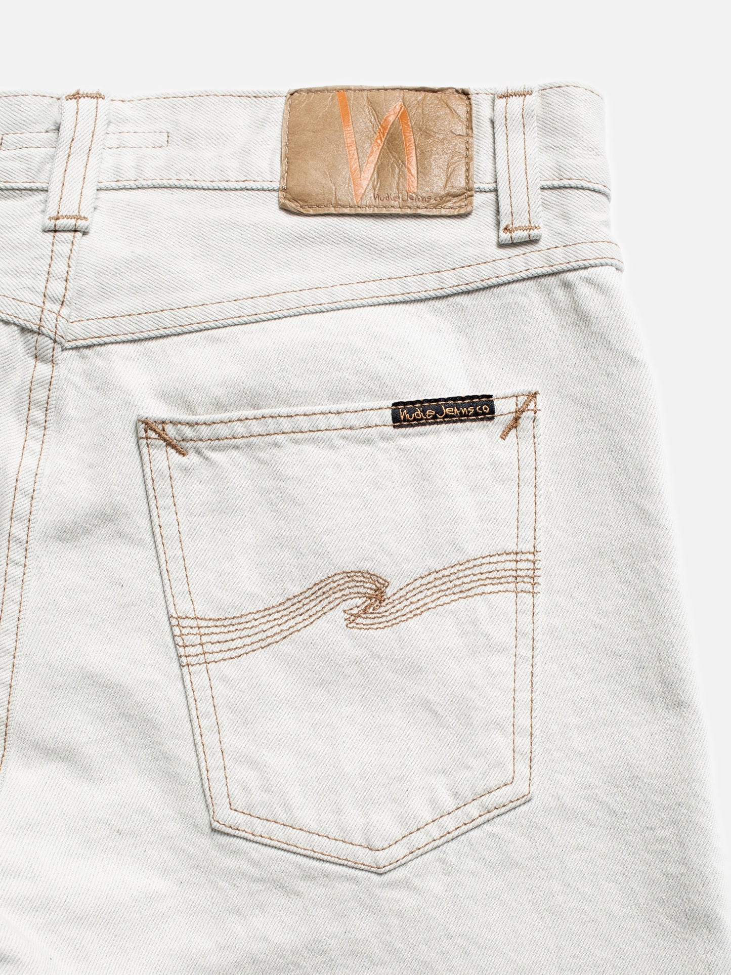 Jean droit blanc en coton recyclé - gritty jackson clay white