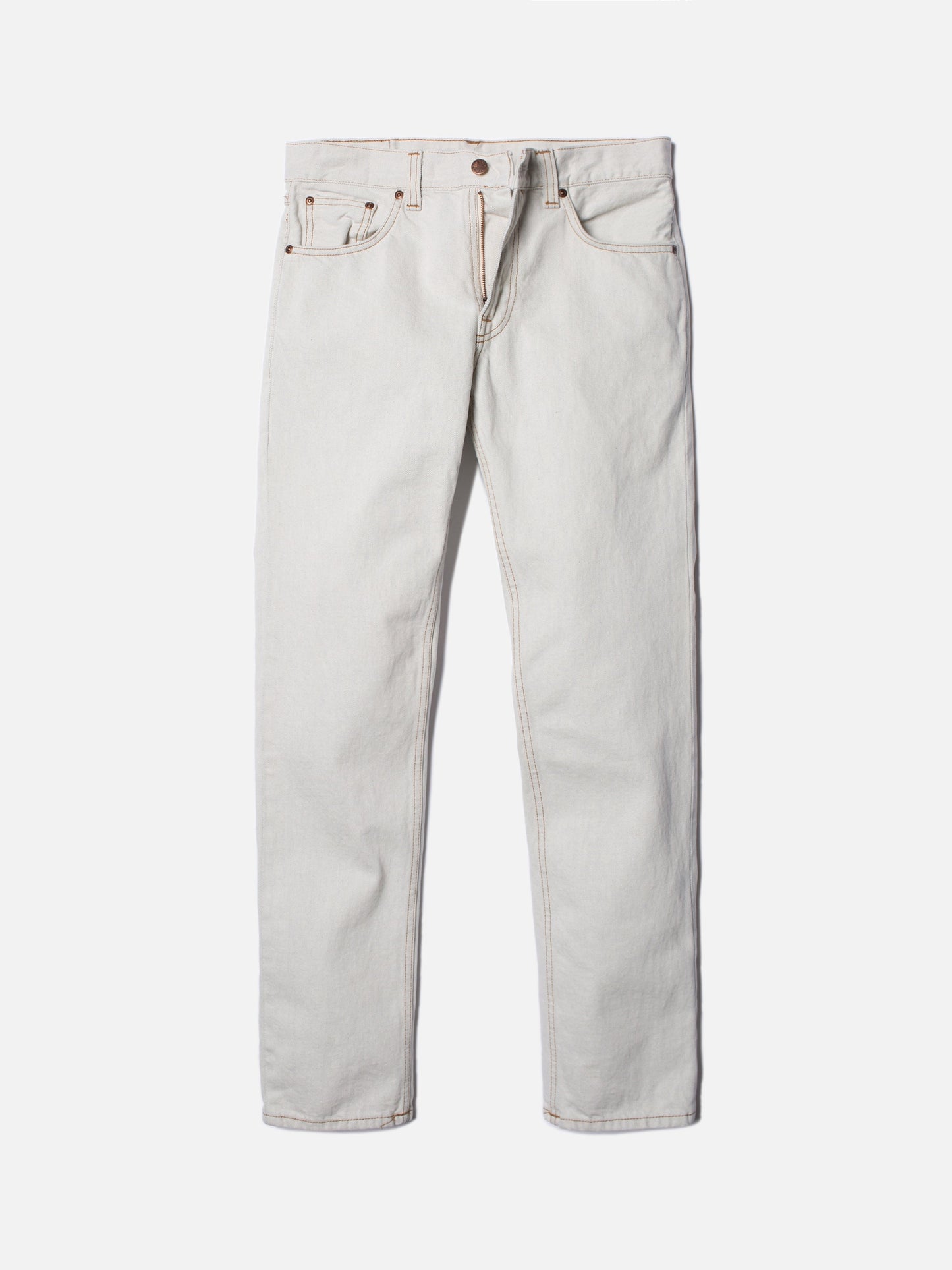 Jean droit blanc en coton recyclé - gritty jackson clay white