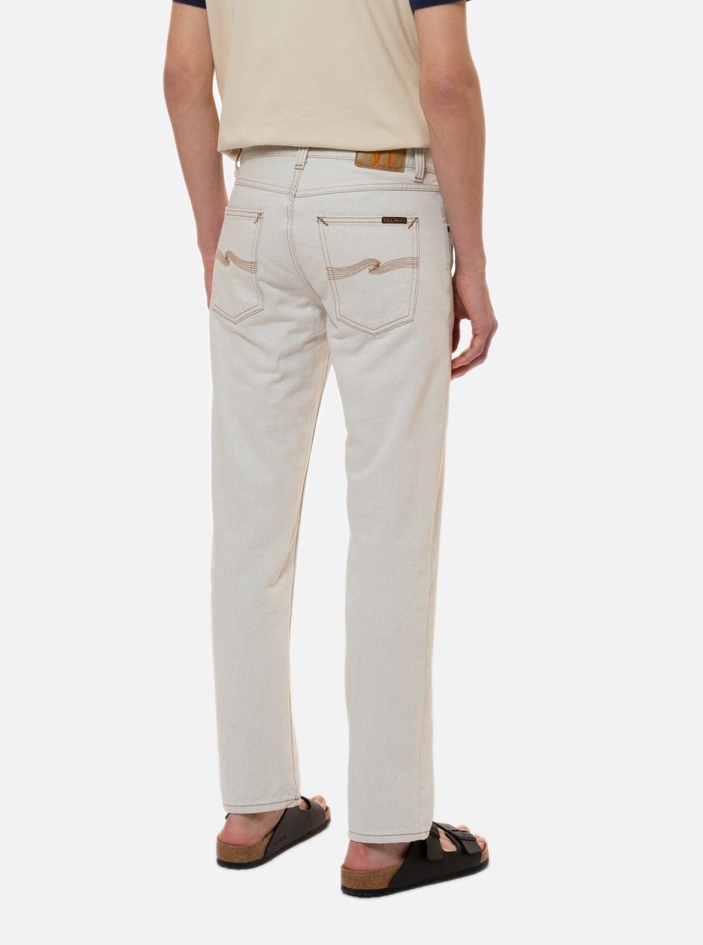 Jean droit blanc en coton recyclé - gritty jackson clay white