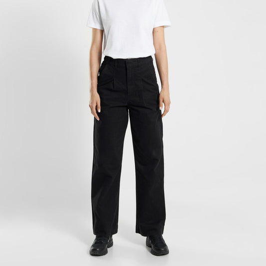 Pantalon ample en coton bio | noir "pants uddevalla twill black"