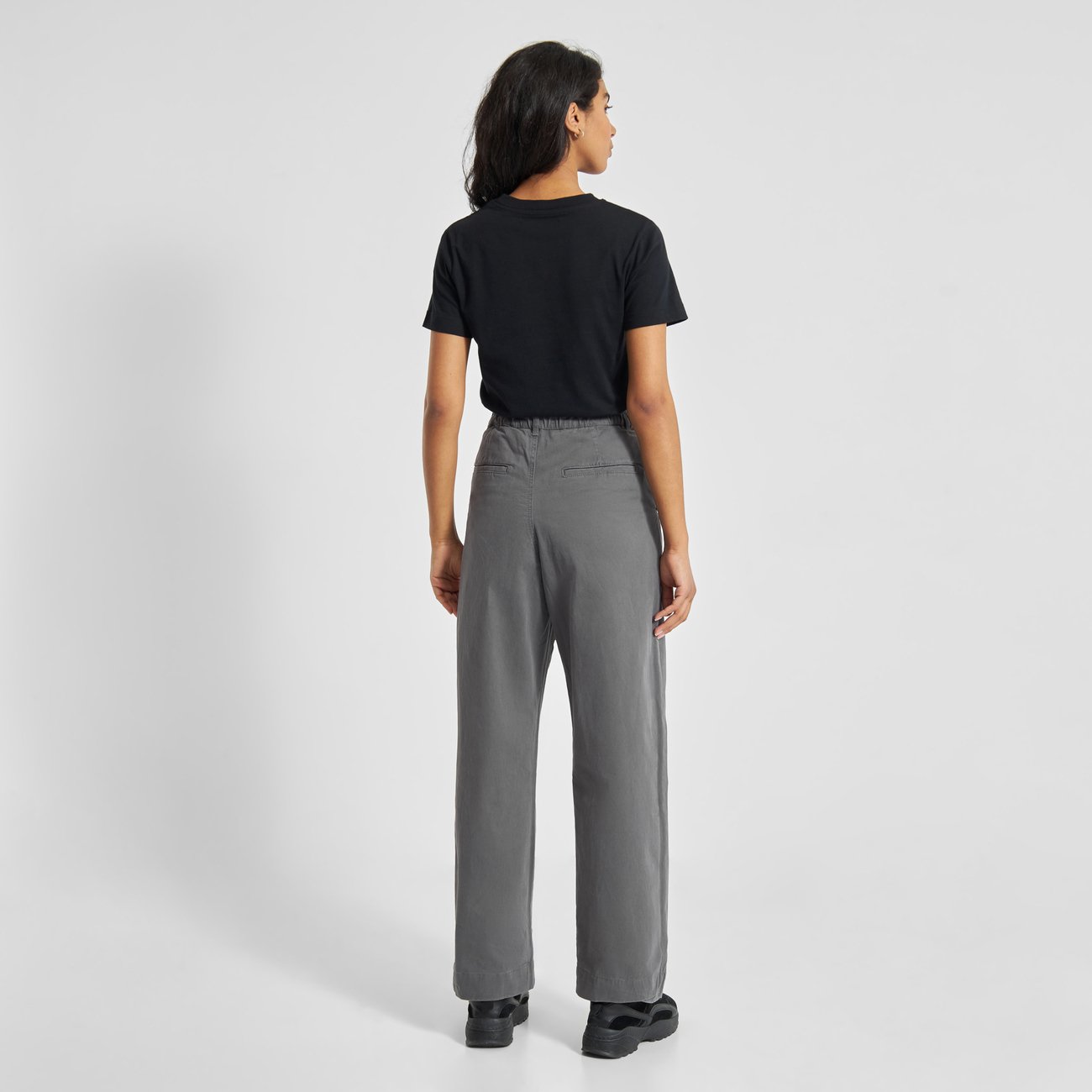 Pantalon droit en coton bio | gris "pants uddevalla twill grey"