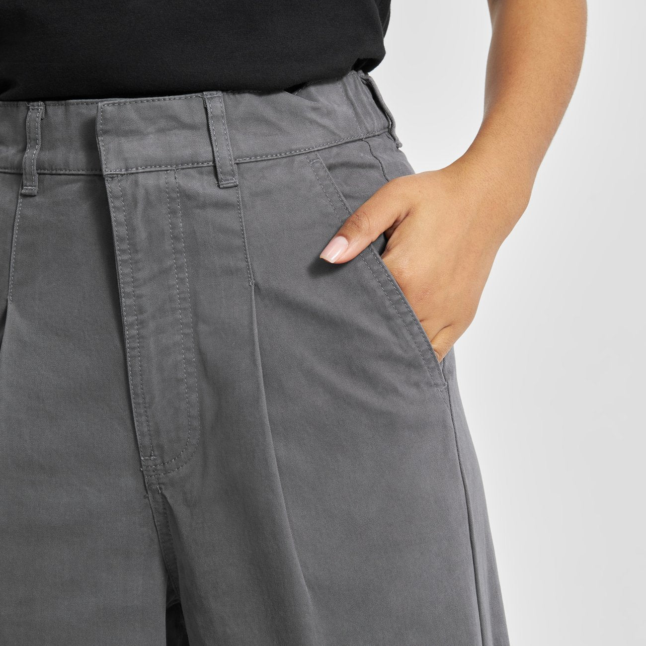 Pantalon droit en coton bio | gris "pants uddevalla twill grey"