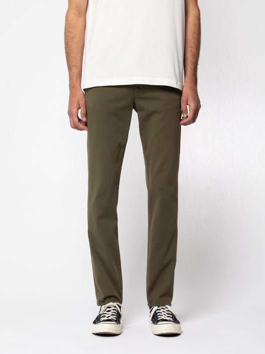 Chino slim en coton bio | Olive "easy alvin olive"