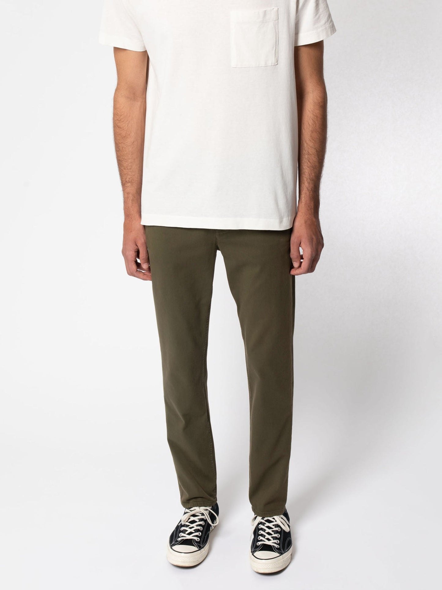 Chino slim en coton bio | Olive "easy alvin olive"