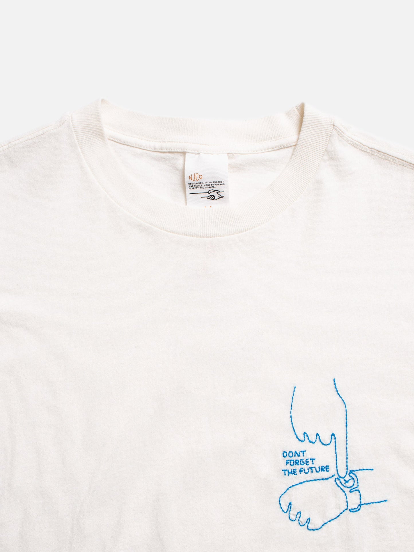 T-shirt en coton bio | Blanc "koffe future tee offwhite"