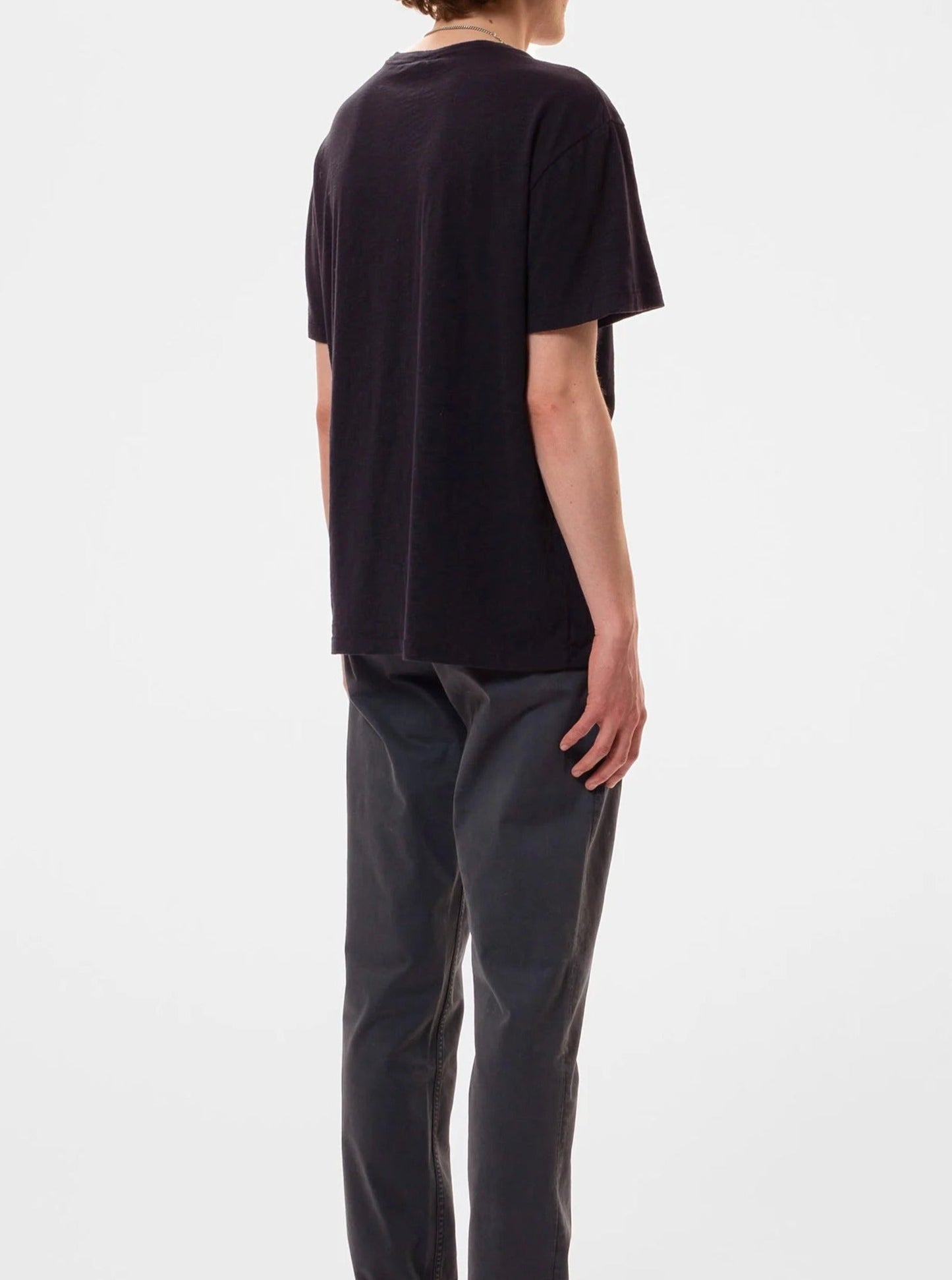 T-shirt en coton bio | Noir "roffe tee black"