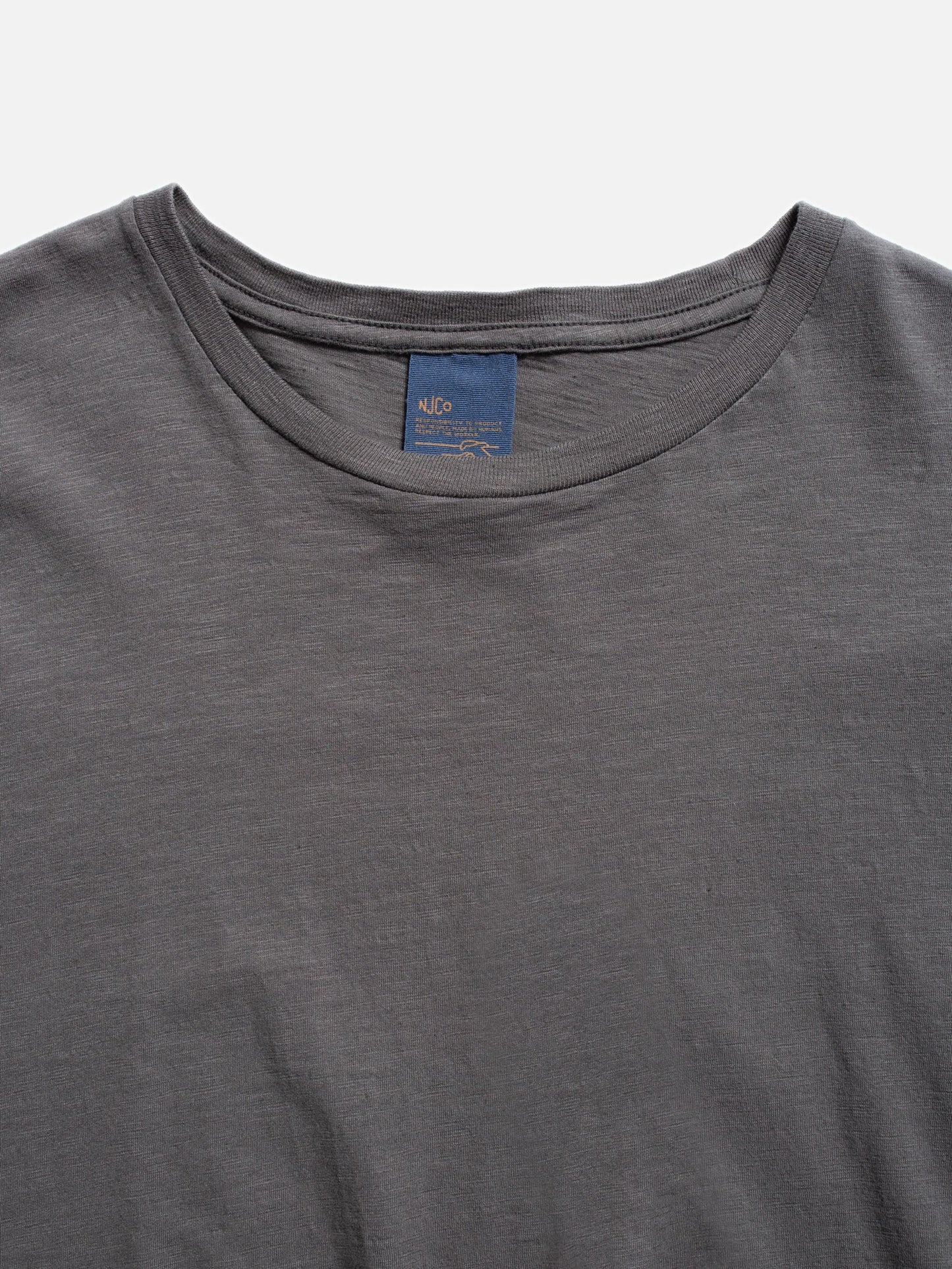 T-shirt uni en coton bio | marron "roffe t-shirt mud"
