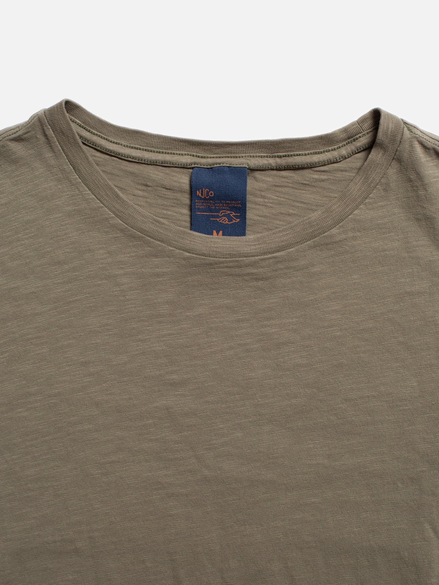 T-shirt en coton bio | Vert olive "roffe tee pale olive"