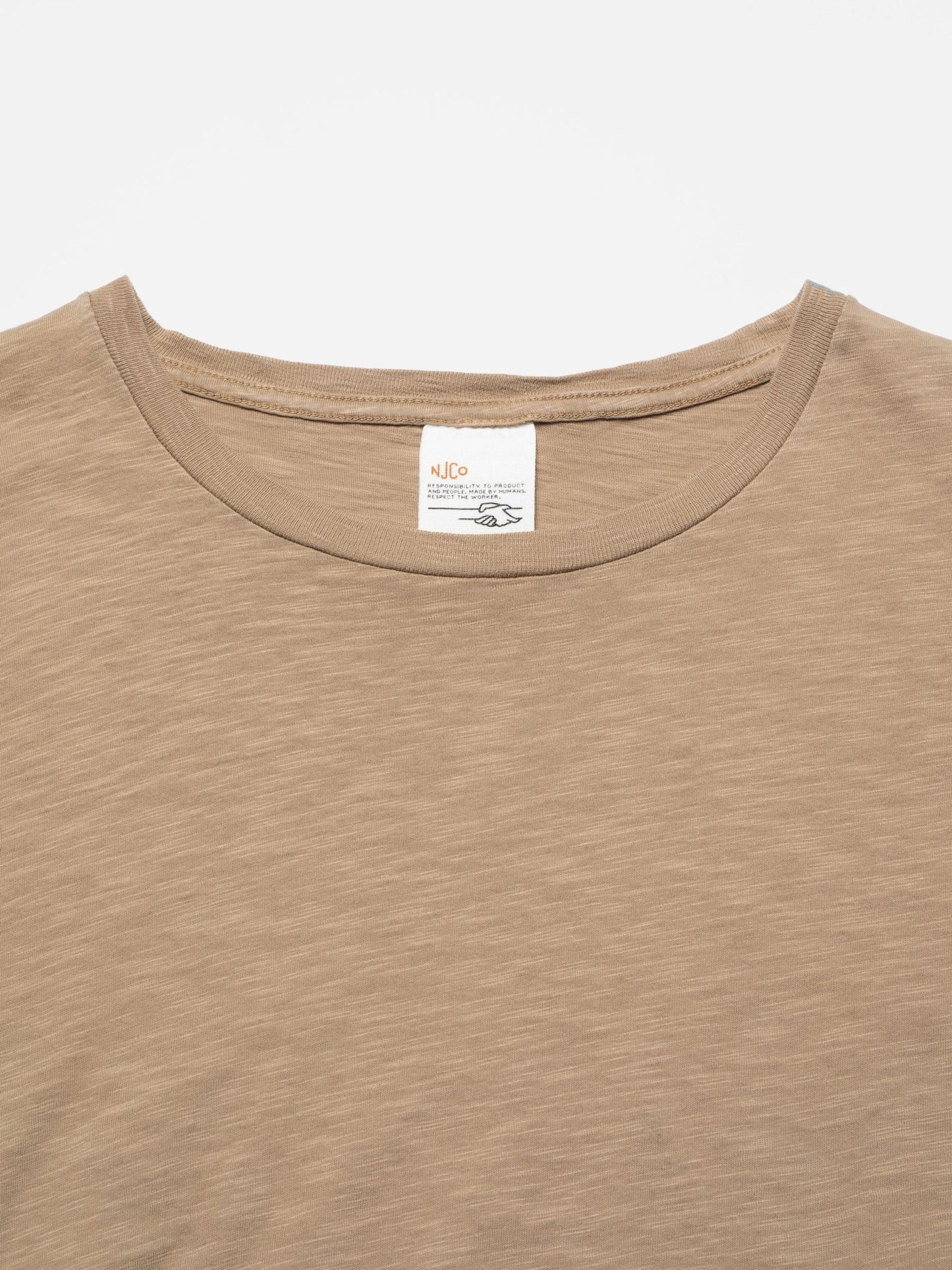 T-shirt en coton bio | beige "roffe t-shirt - desert"