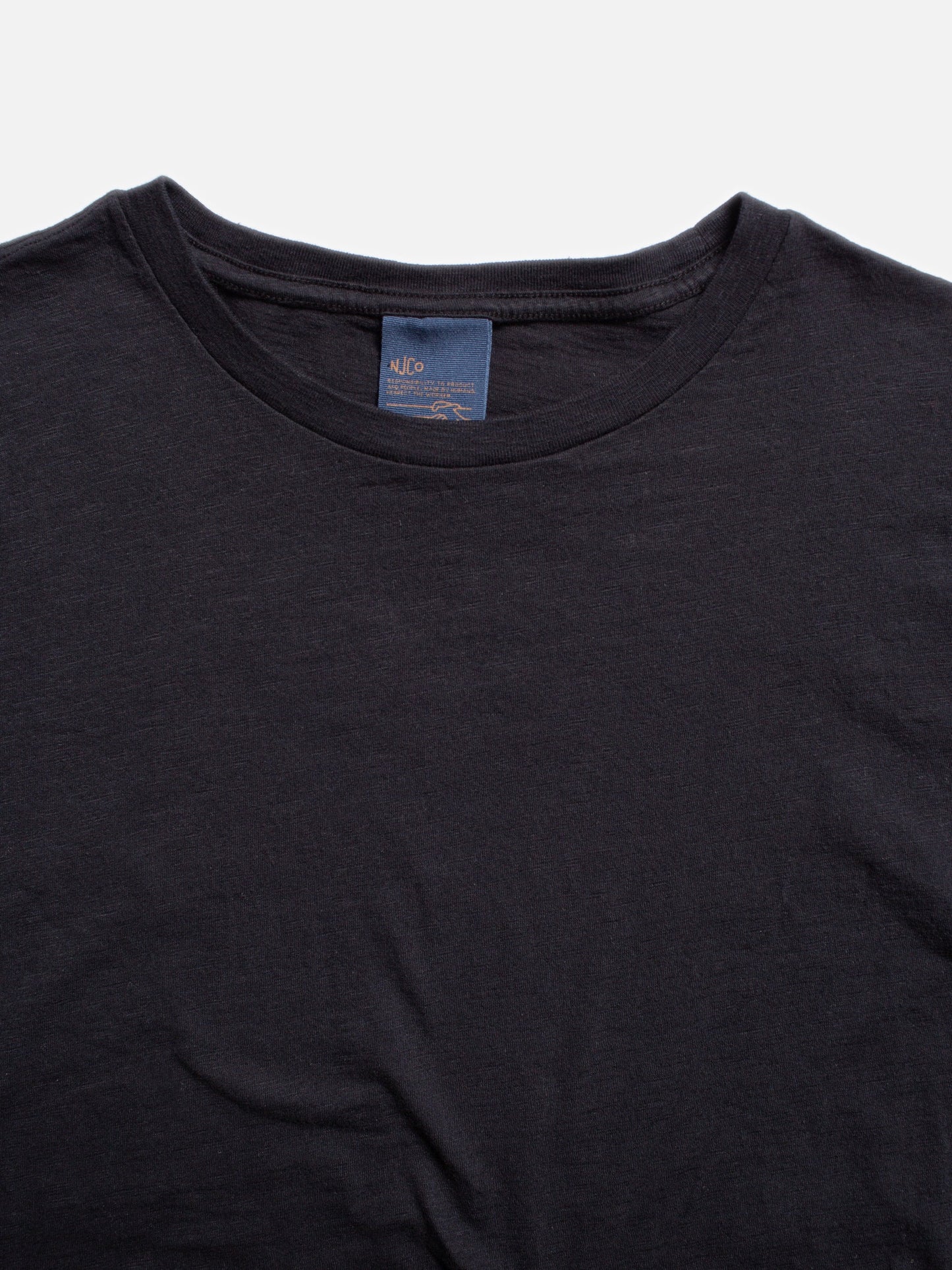 T-shirt en coton bio | Noir "roffe tee black"