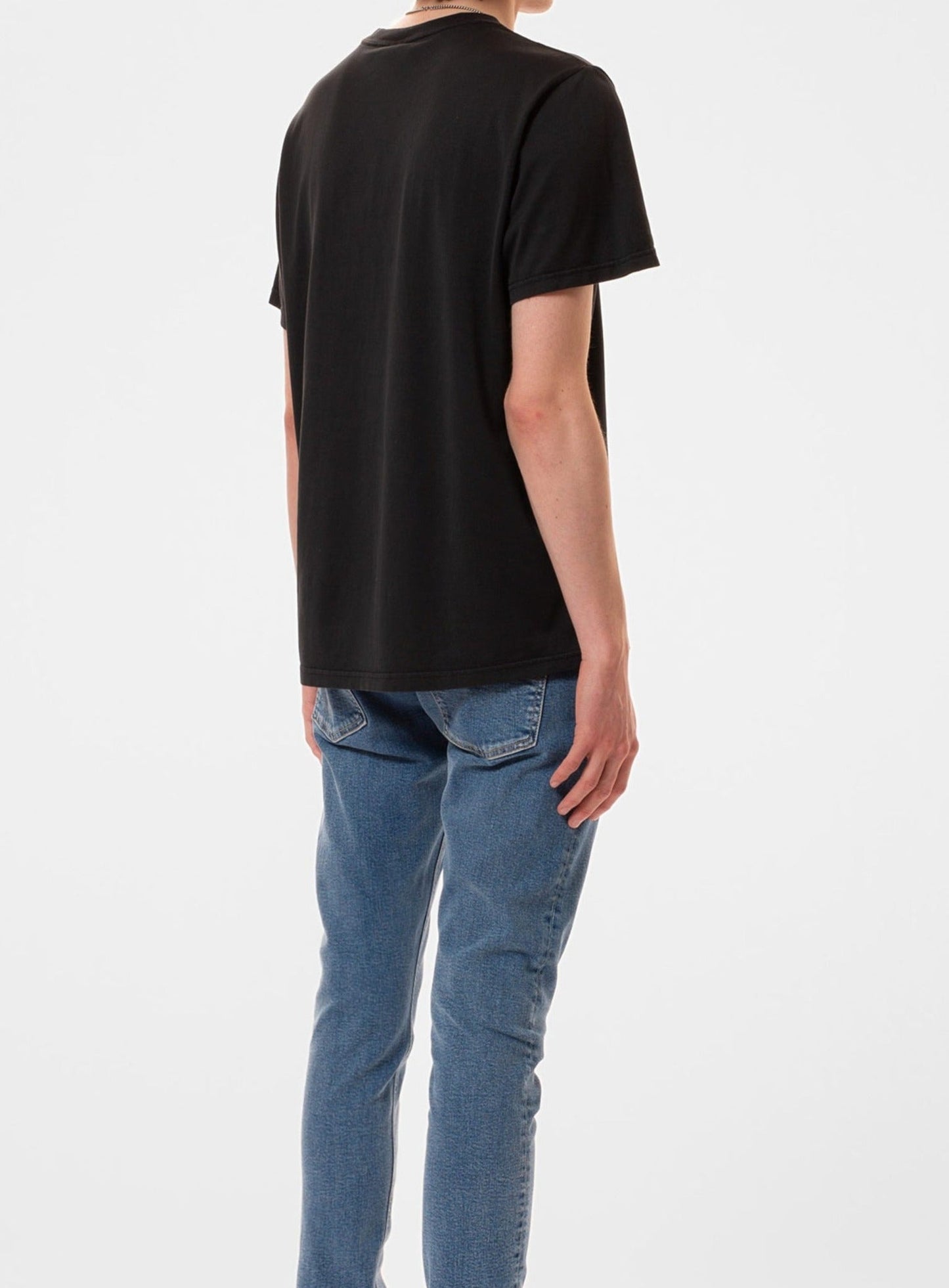 T-shirt en coton bio | Noir à motifs "roy shock tee black"