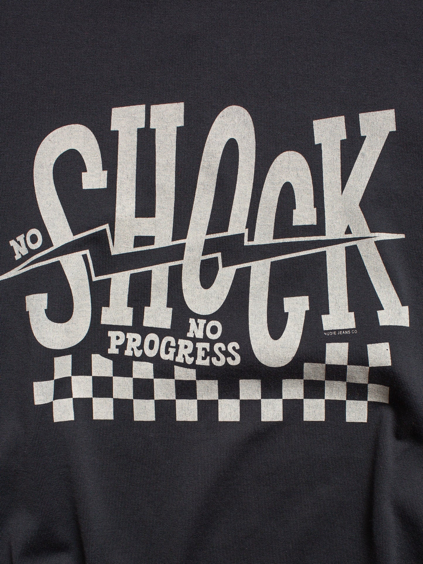 T-shirt en coton bio | Noir à motifs "roy shock tee black"