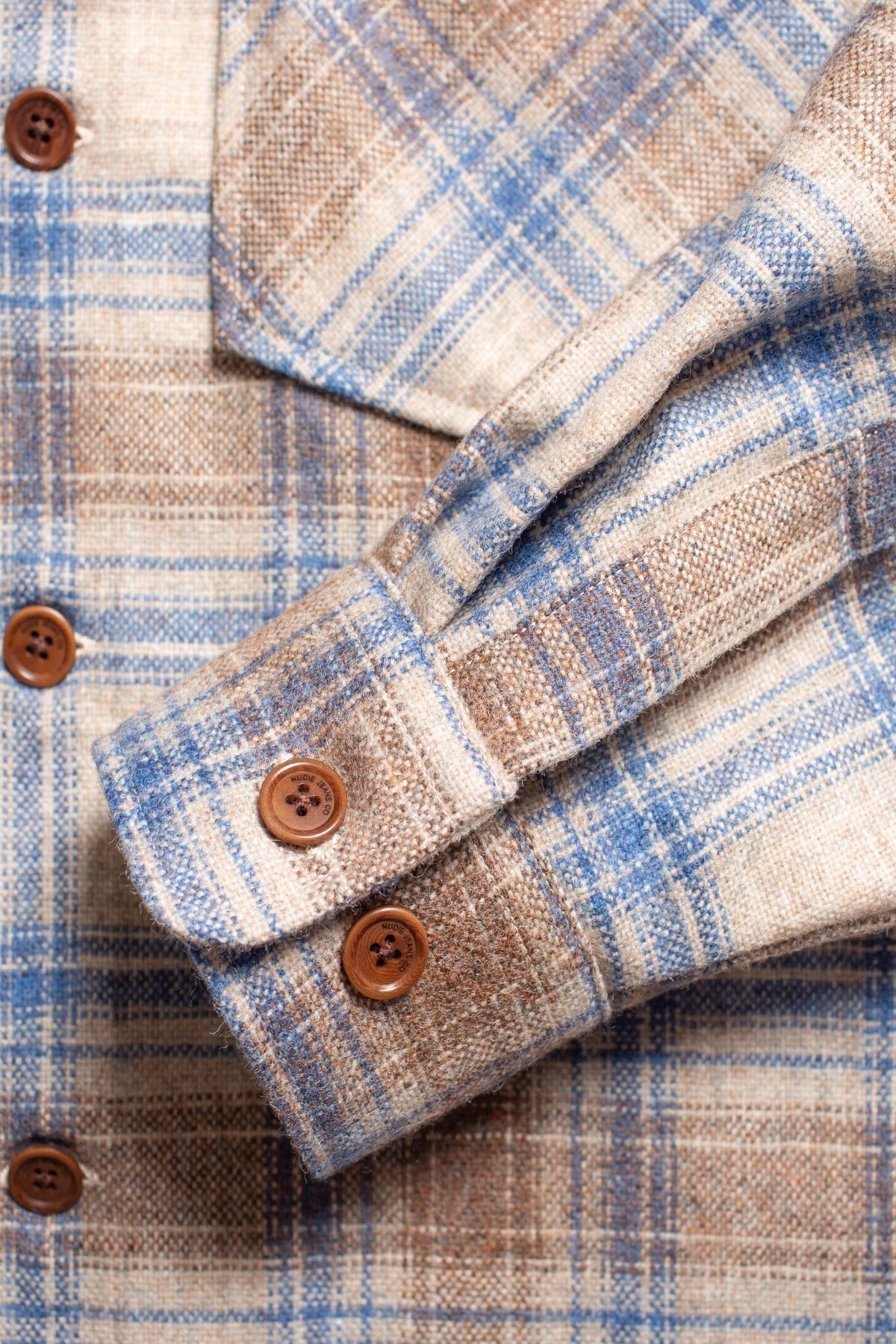 Surchemise en laine et matières recyclées | Beige "vincent board shirt"