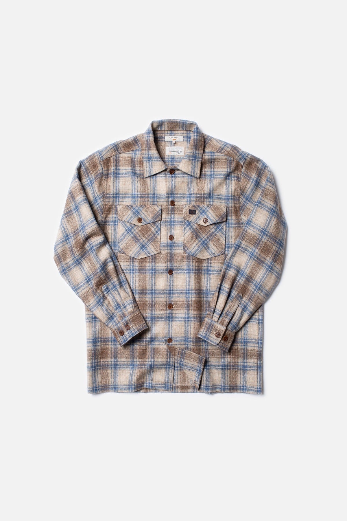 Surchemise en laine et matières recyclées | Beige "vincent board shirt"