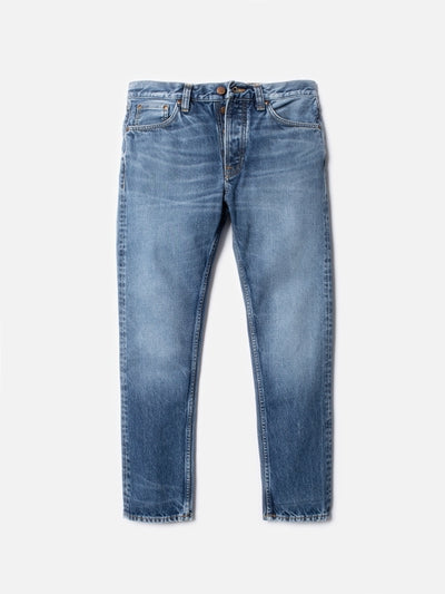 Jean fuselé en coton bio | bleu délavé "steady eddie ii blue tornado"