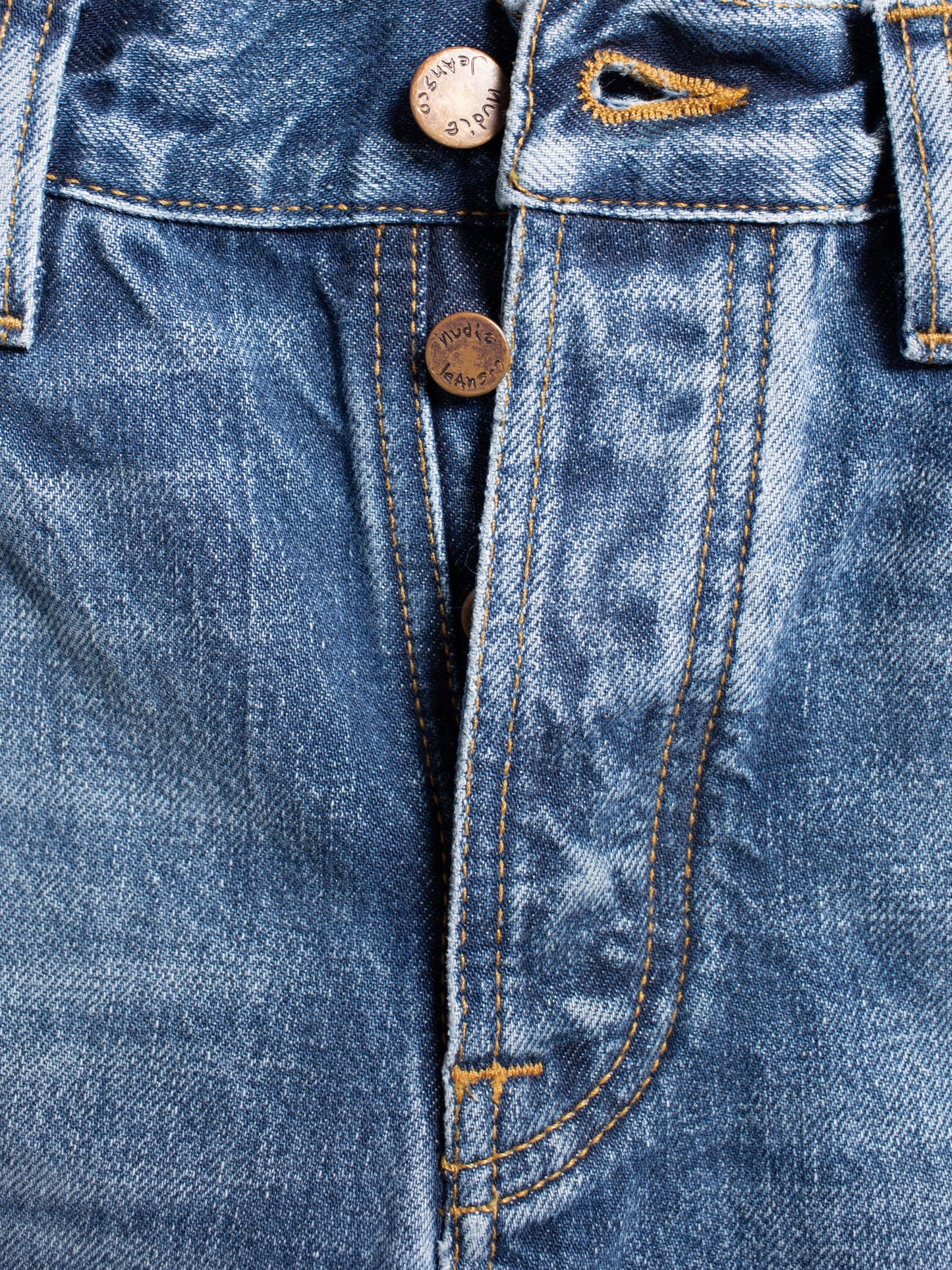 Jean fuselé en coton bio | bleu délavé "steady eddie ii blue tornado"