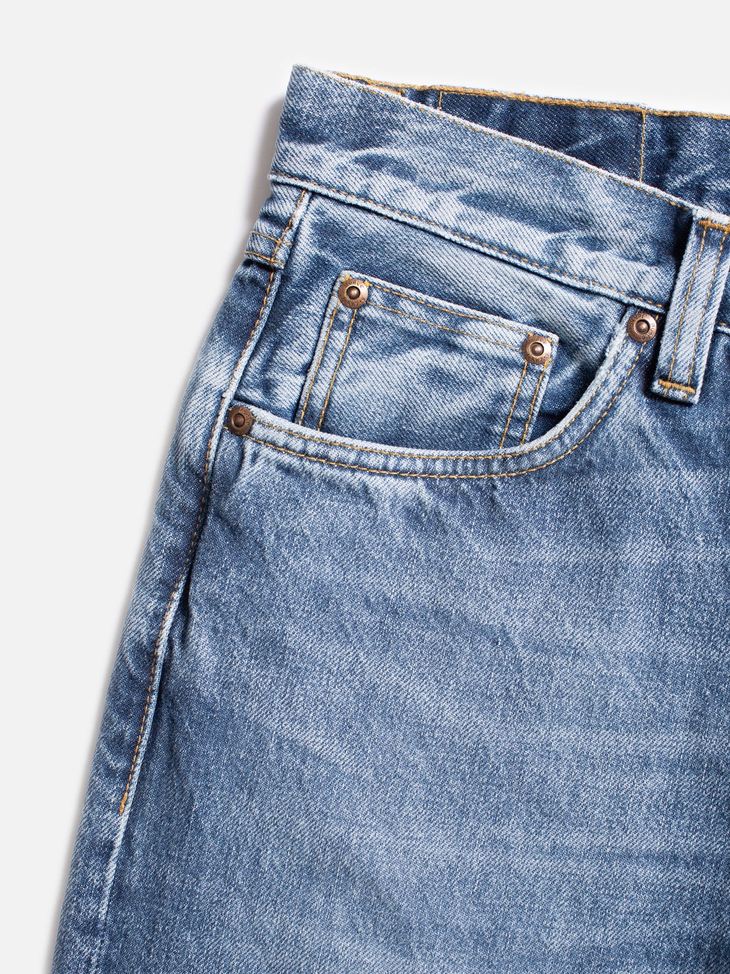 Jean fuselé en coton bio | bleu délavé "steady eddie ii blue tornado"