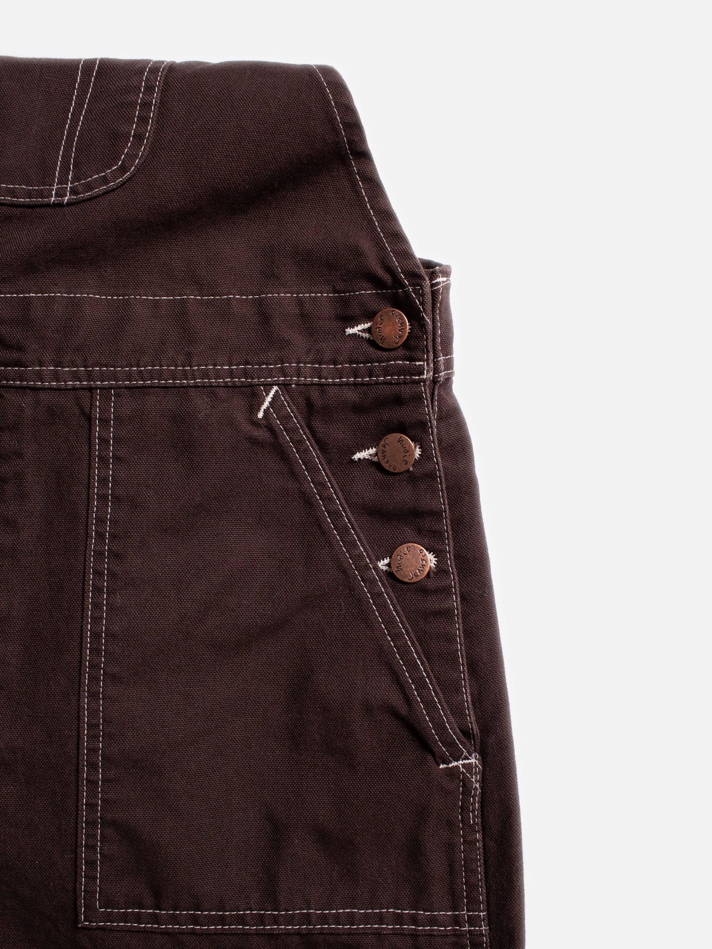 Salopette ample en coton bio | Marron "karin dungarees bruno brown"