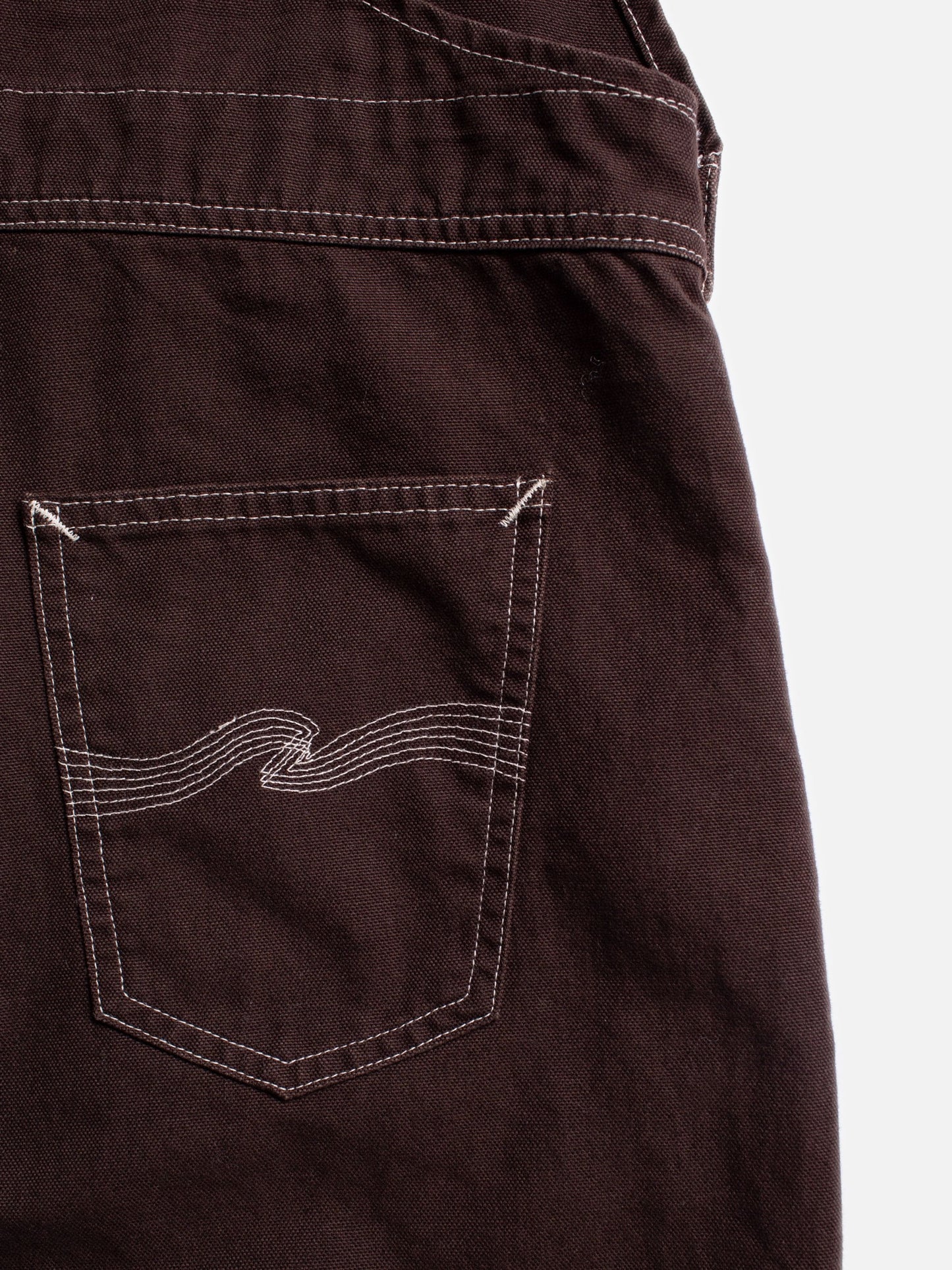 Salopette ample en coton bio | Marron "karin dungarees bruno brown"