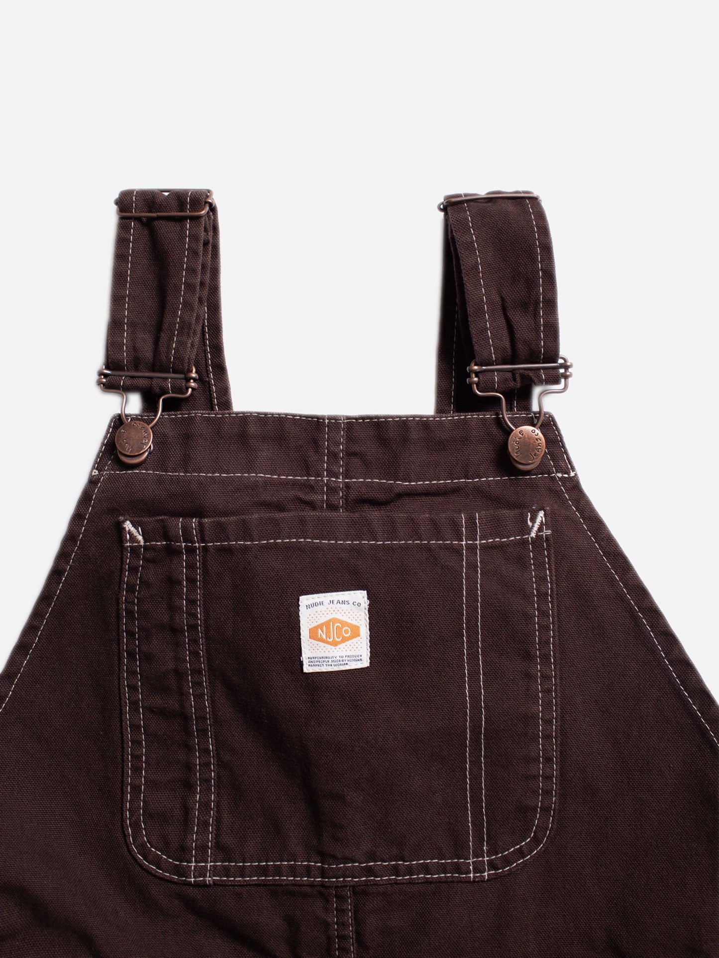 Salopette ample en coton bio | Marron "karin dungarees bruno brown"