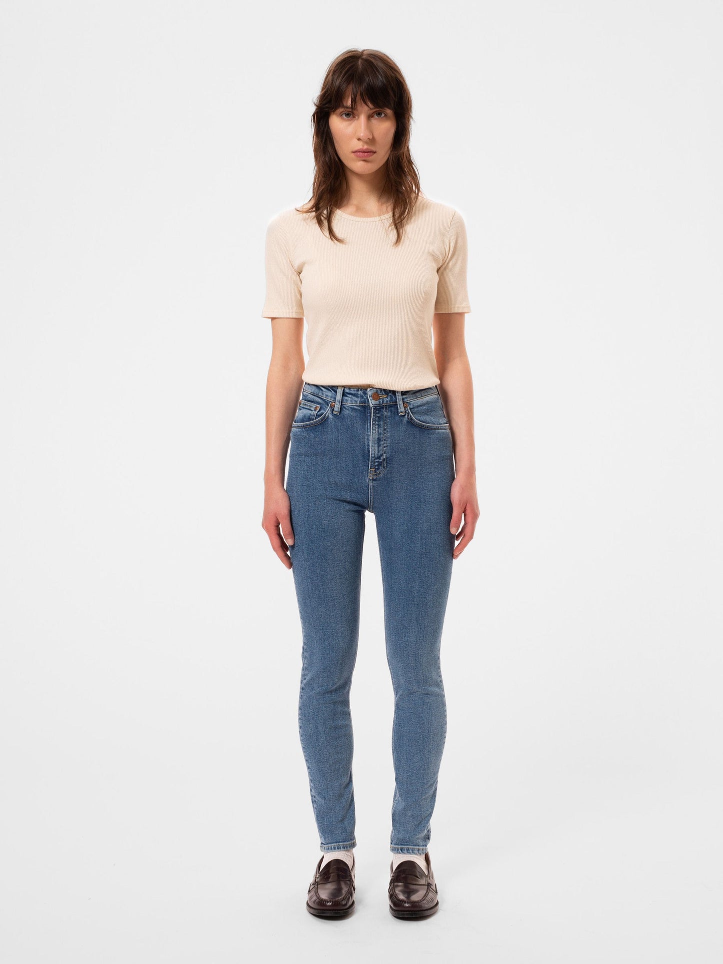 Jean skinny en coton bio | Bleu "hightop tilde everyday blue"