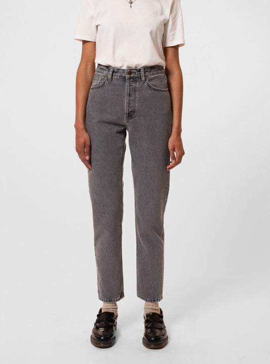 Jean mom en coton bio | Gris "breezy britt mountain grey"