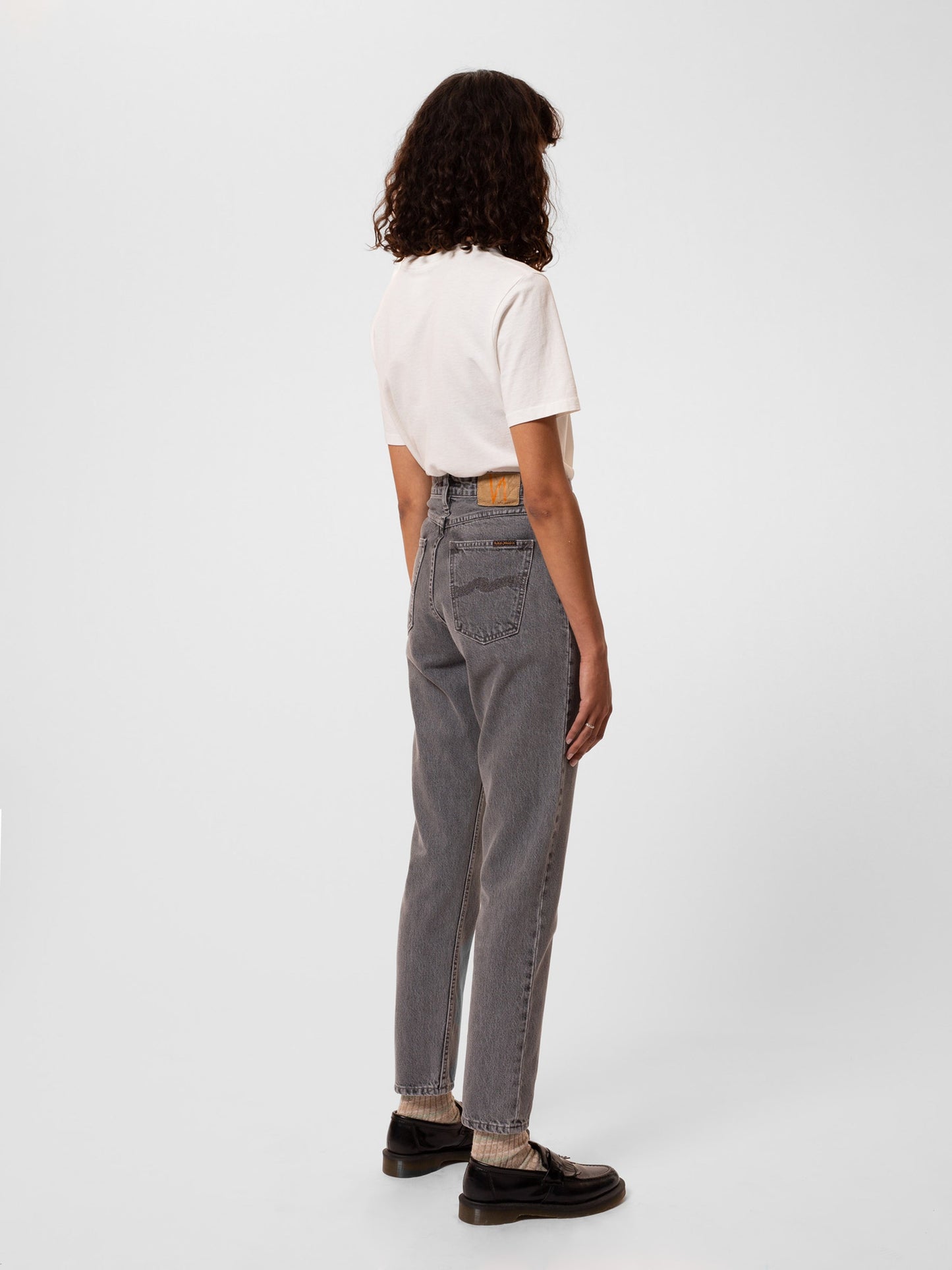 Jean mom en coton bio | Gris "breezy britt mountain grey"