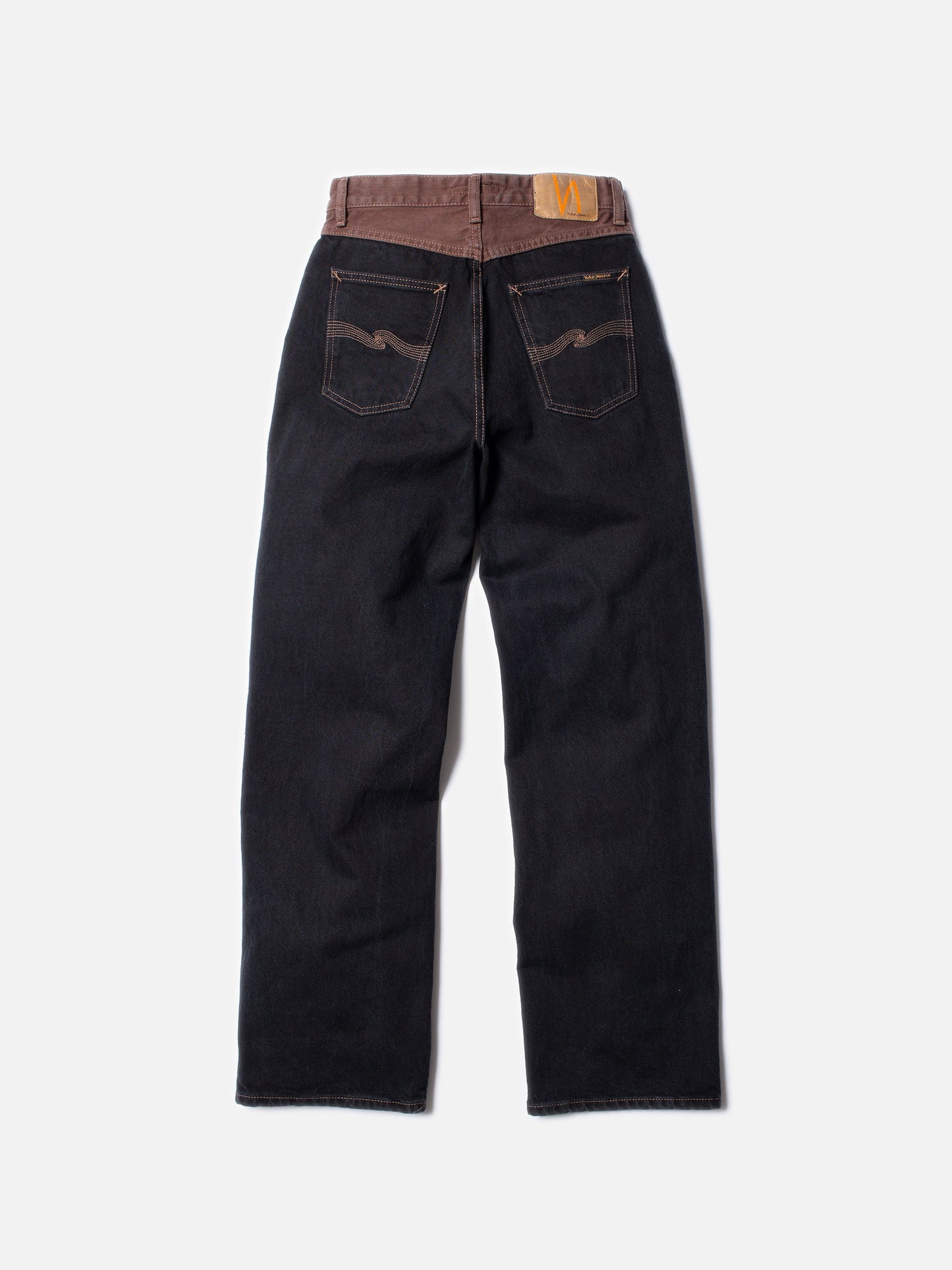 Jean ample en coton bio | bicolore "clean eileen western blocked"