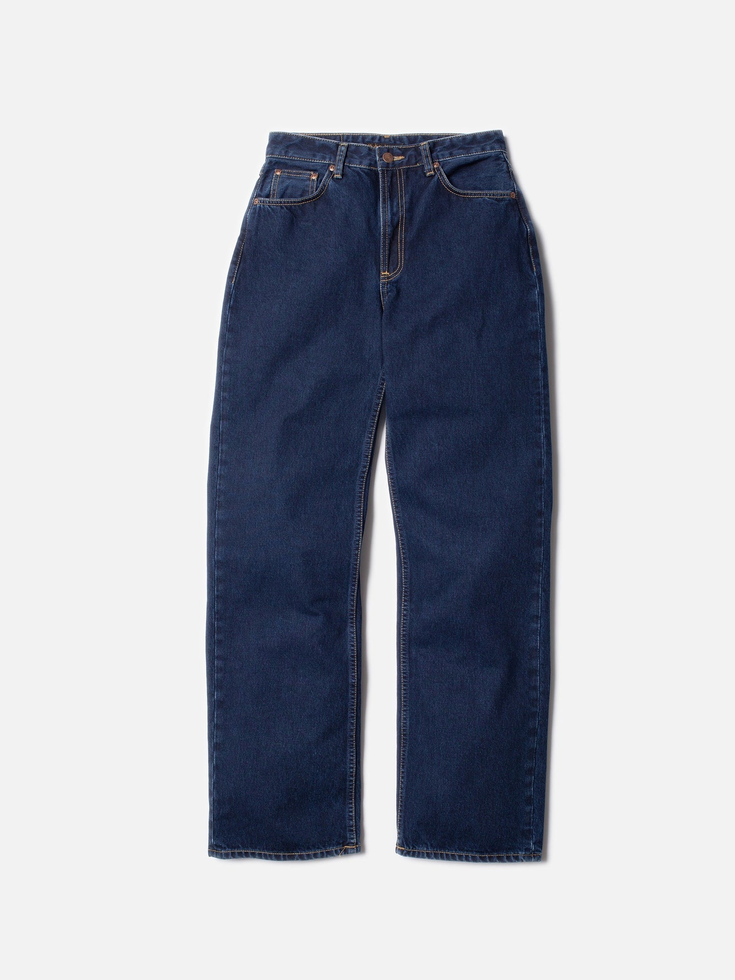 Jean large en coton bio | Bleu foncé 'clean eileen indigo dipped'