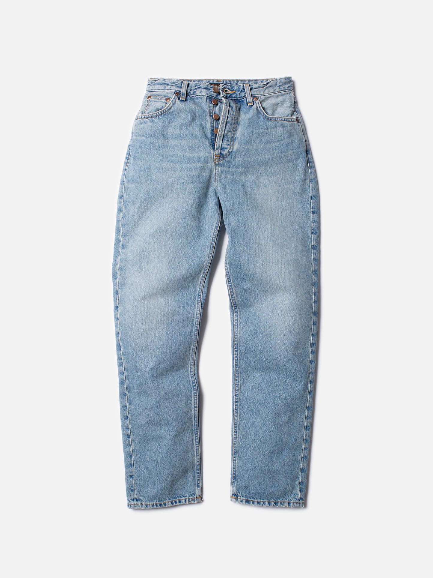 Jean droit en coton bio | Bleu délavé "lofty lo thrifted gem"